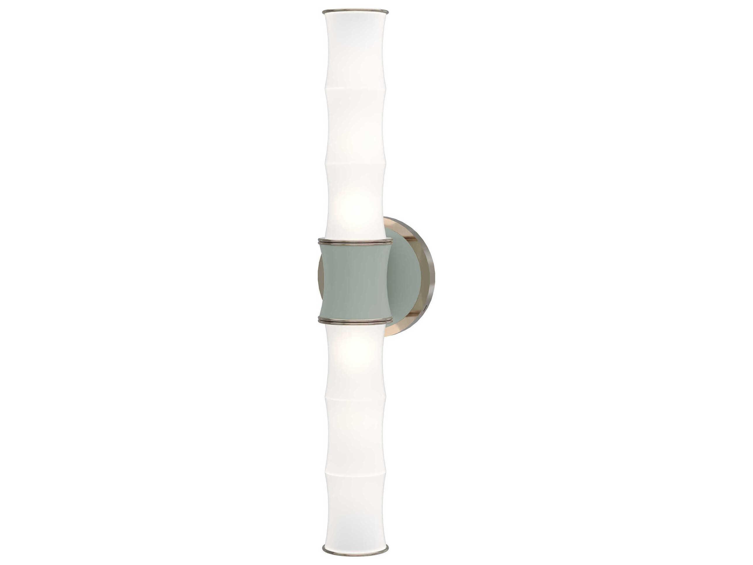 Robert Abbey Kane 2-Light Matte Celadon Green Wall Sconce