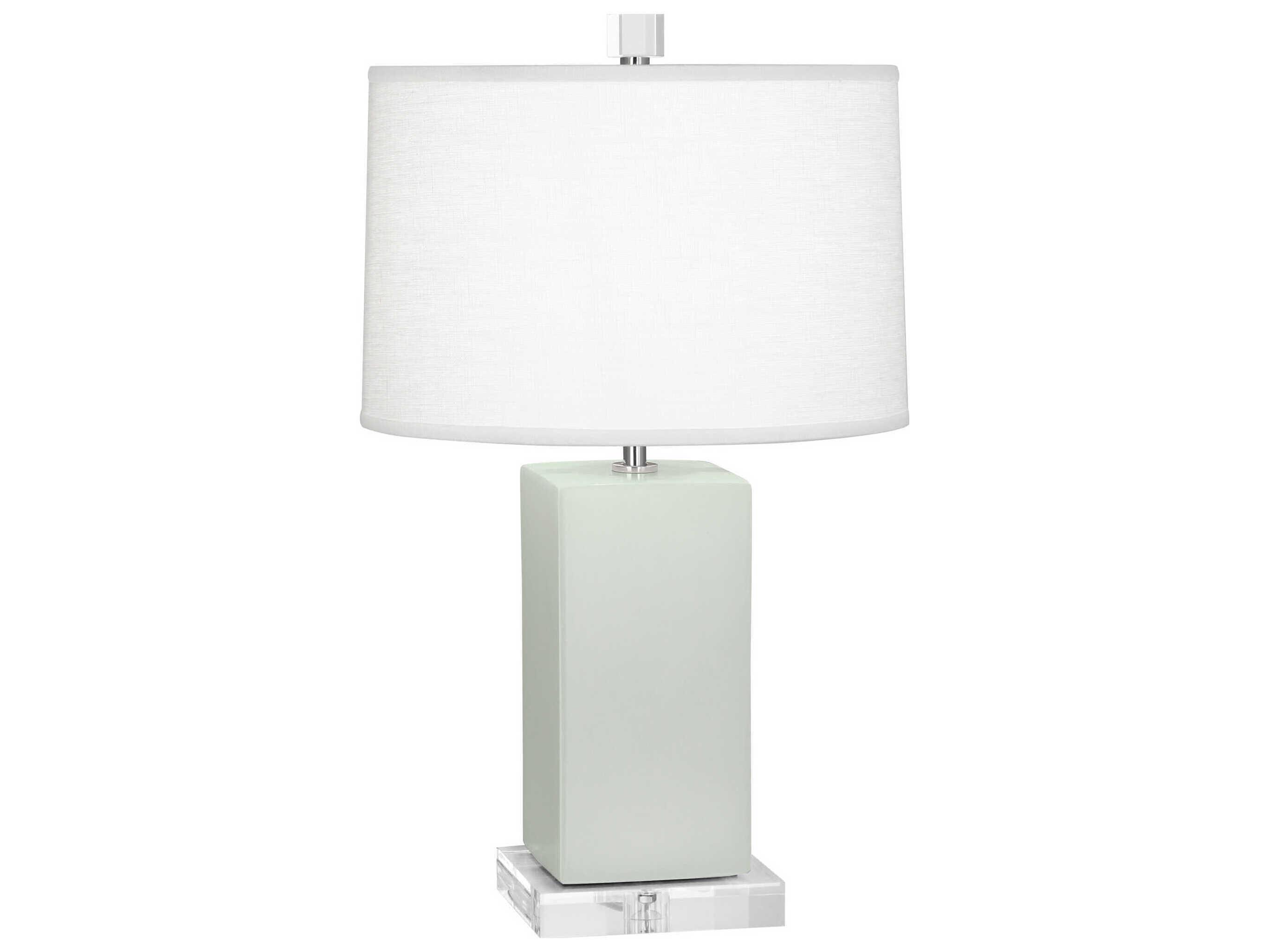 Robert Abbey Harvey Matte Celadon Glazed Green Table Lamp