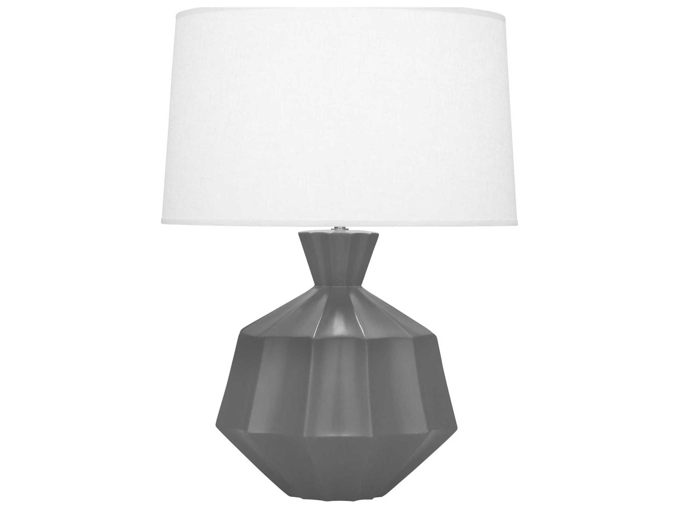 Robert Abbey Orion Matte Ash Glazed Gray Buffet Lamp