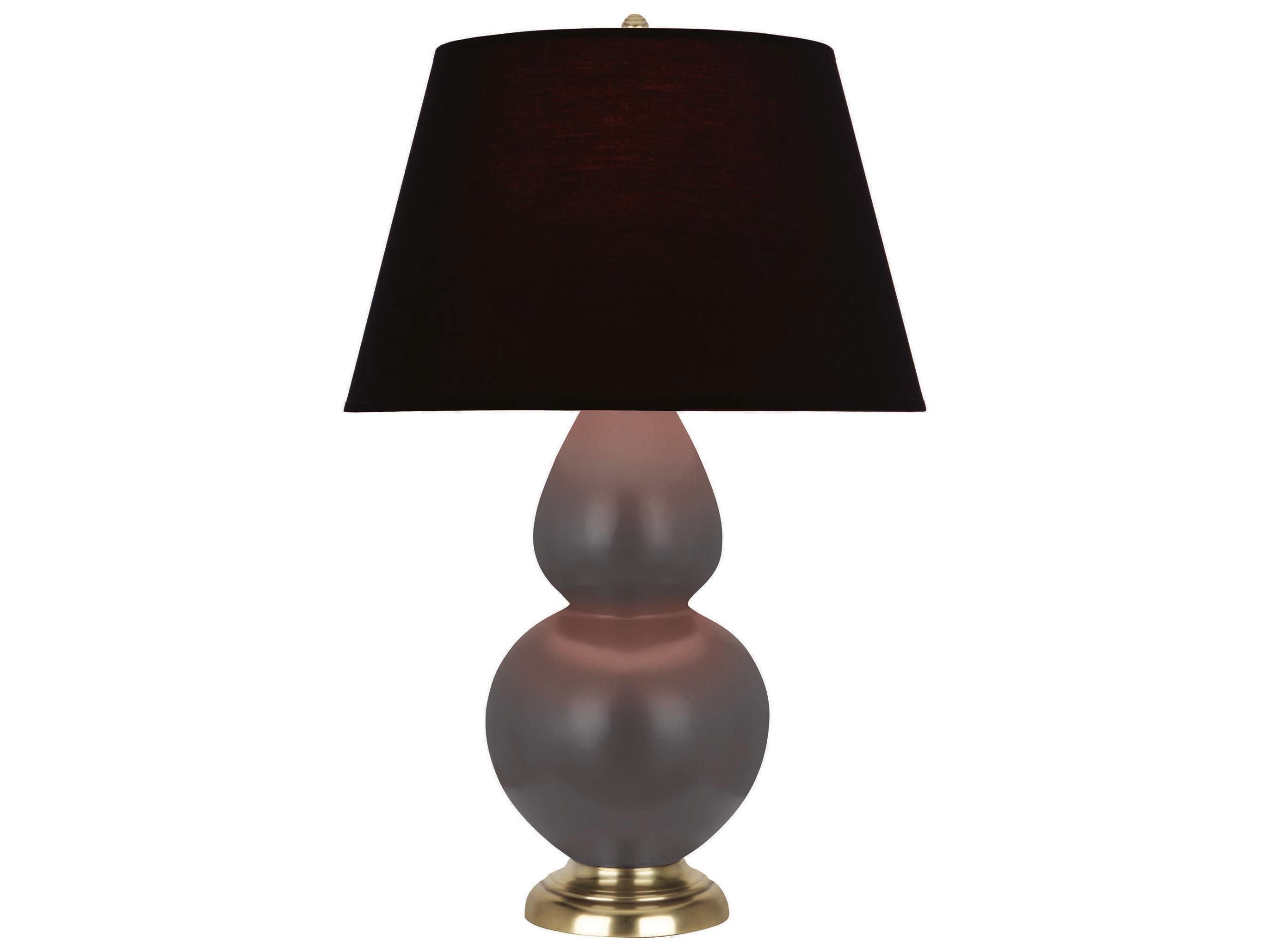 Robert Abbey Double Gourd Matte Ash Glazed Gray Buffet Lamp