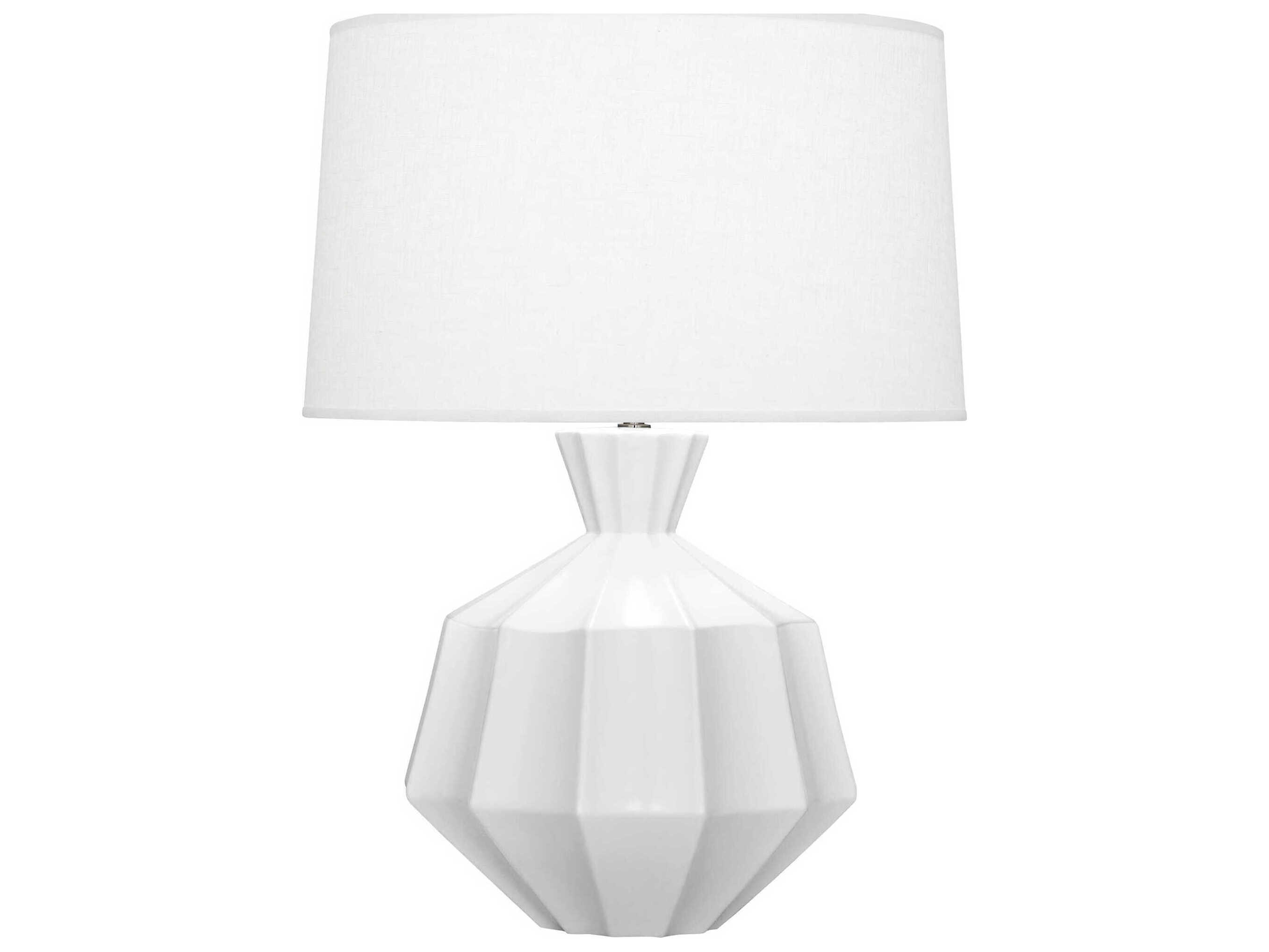 Robert Abbey Orion Matte Daisy Glazed White Buffet Lamp