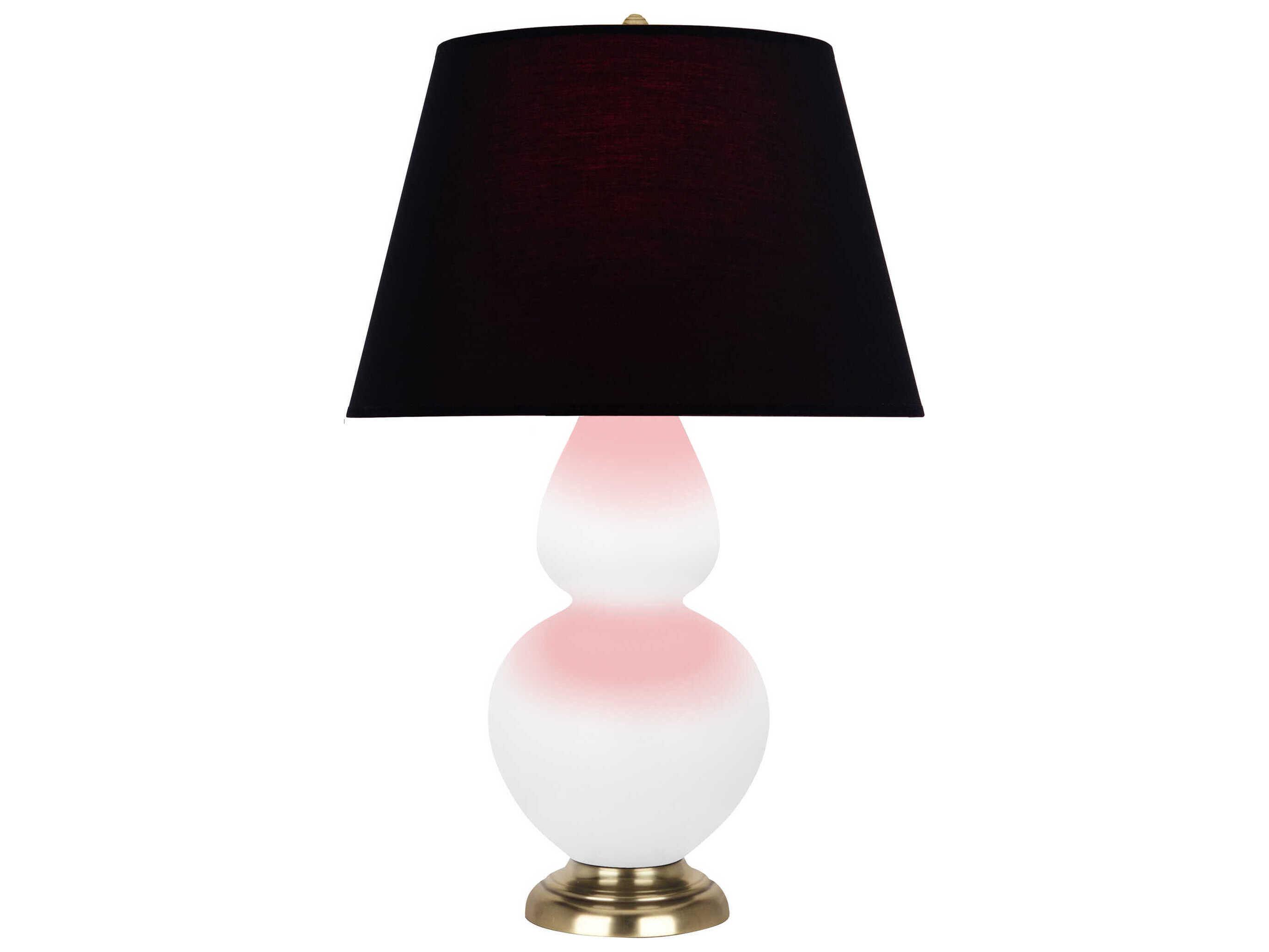 Robert Abbey Double Gourd Matte Daisy Glazed White Buffet Lamp