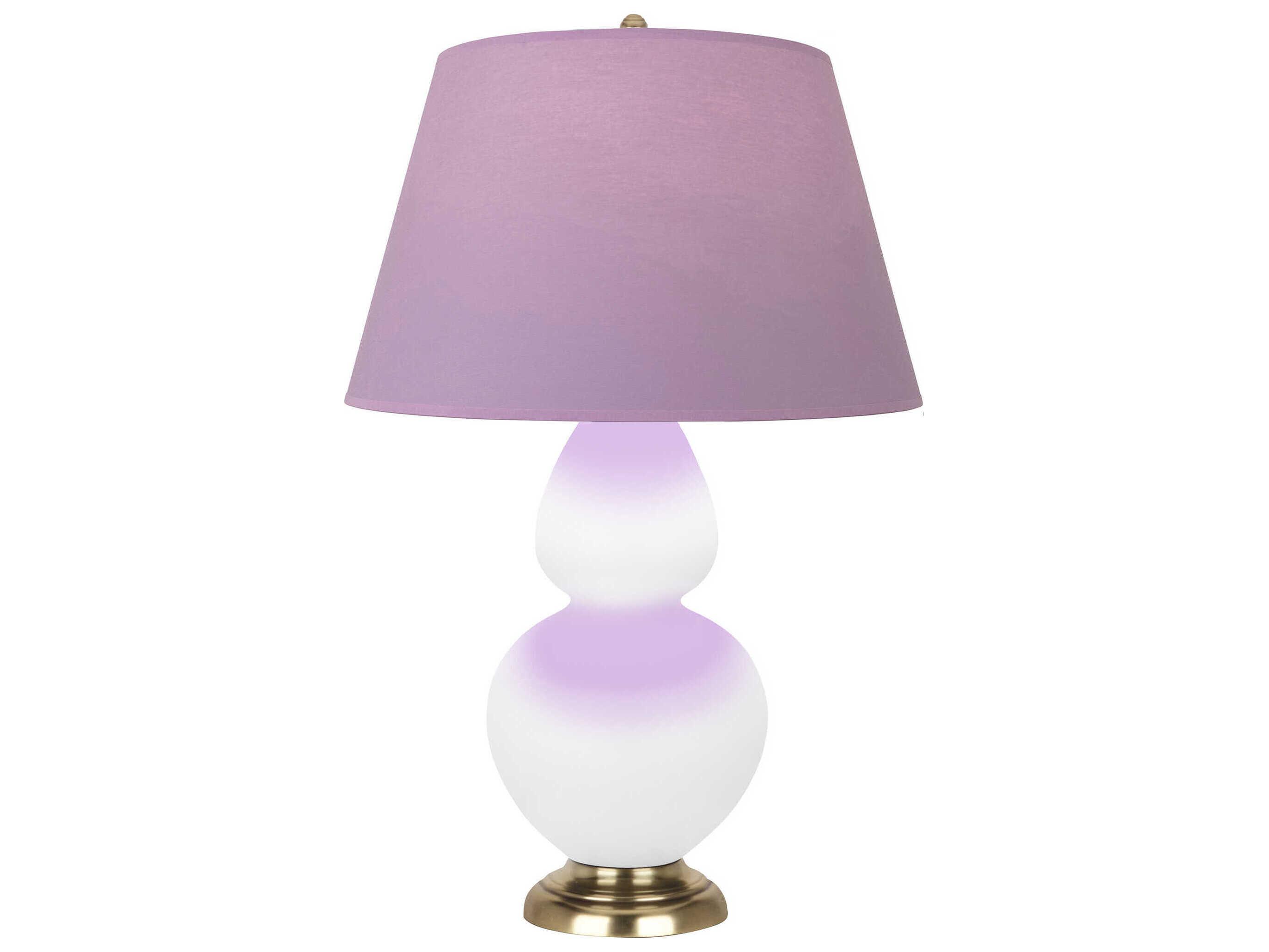 Robert Abbey Double Gourd Matte Daisy Glazed White Buffet Lamp