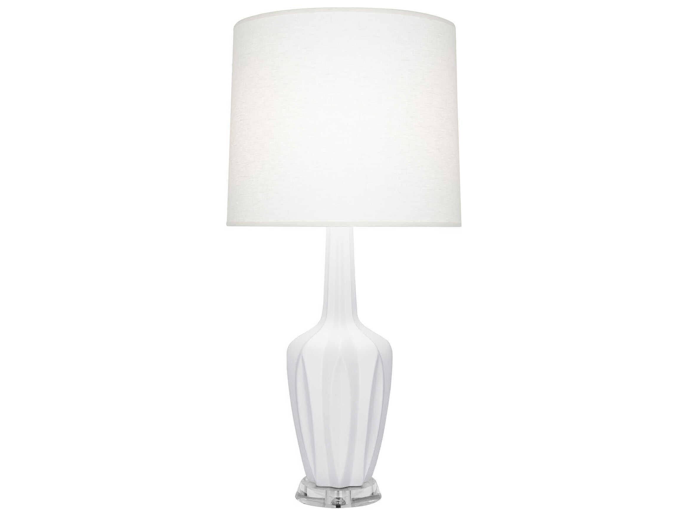 Robert Abbey Emma Matte Daisy Glazed White Buffet Lamp