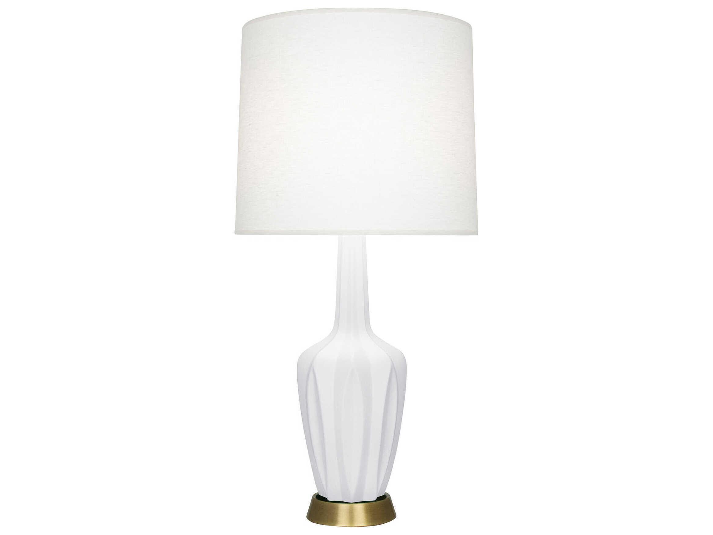Robert Abbey Emma Matte Daisy Glazed White Buffet Lamp