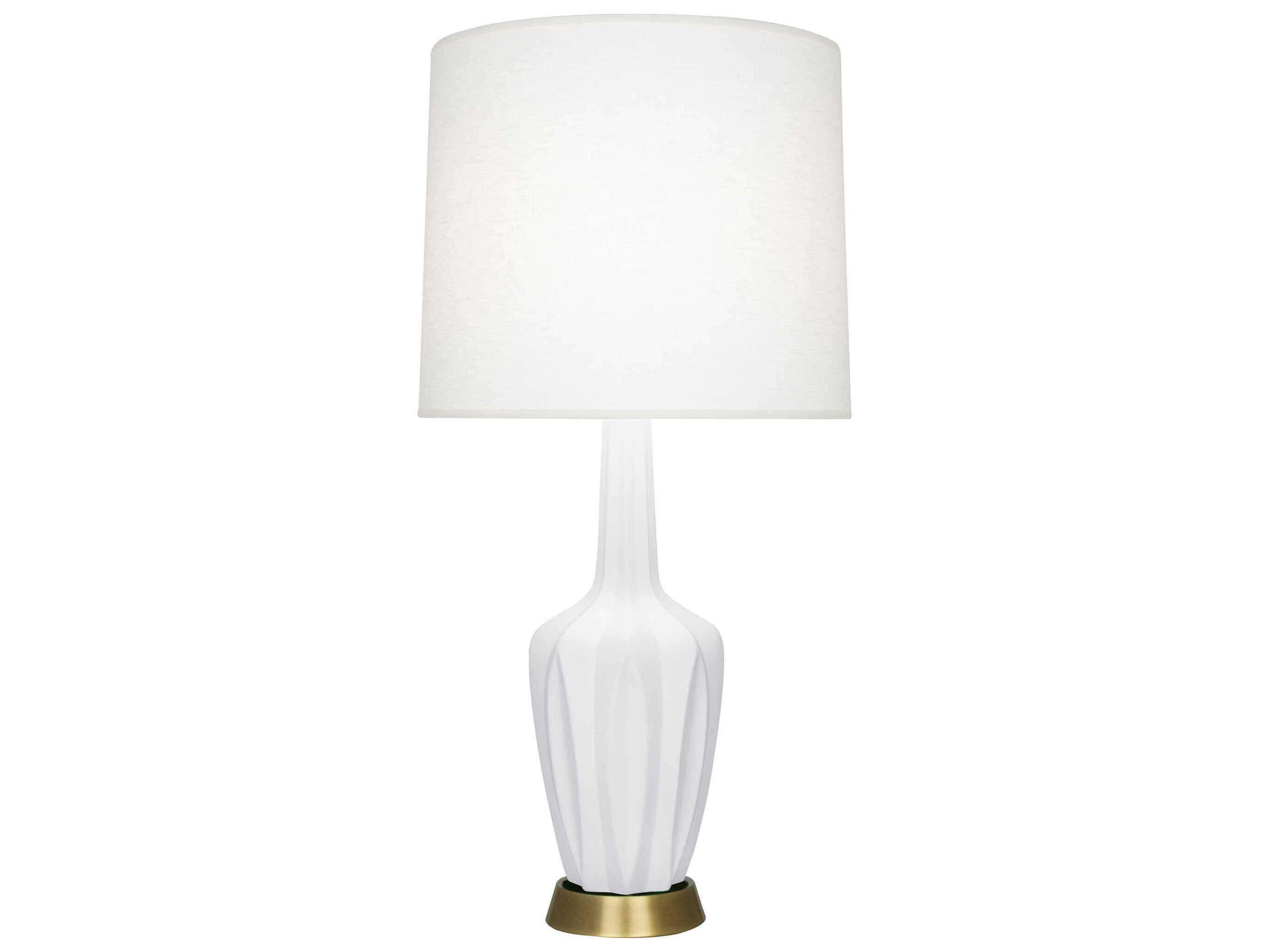 Robert Abbey Emma Matte Daisy Glazed White Buffet Lamp