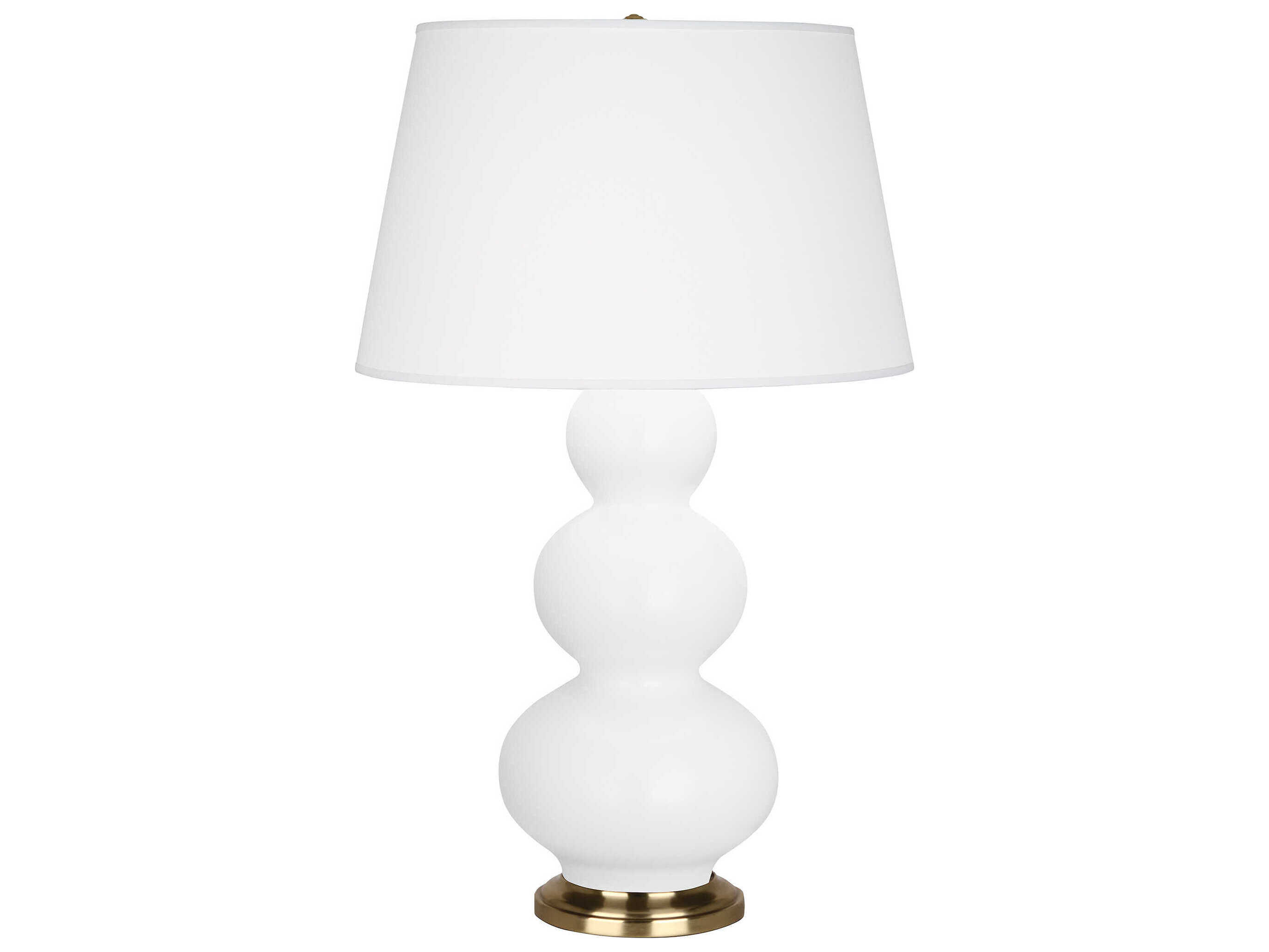 Robert Abbey Triple Gourd Matte Daisy Glazed White Buffet Lamp