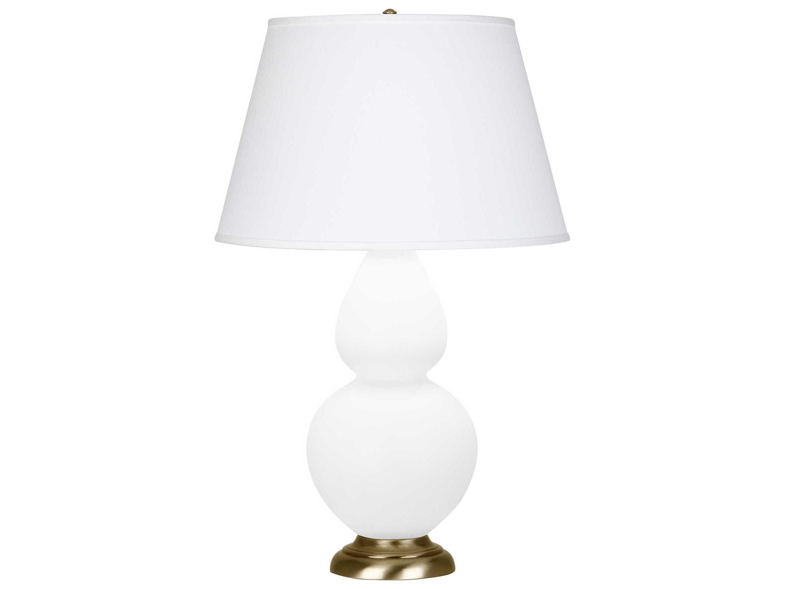 Robert Abbey Double Gourd Matte Daisy Glazed White Buffet Lamp