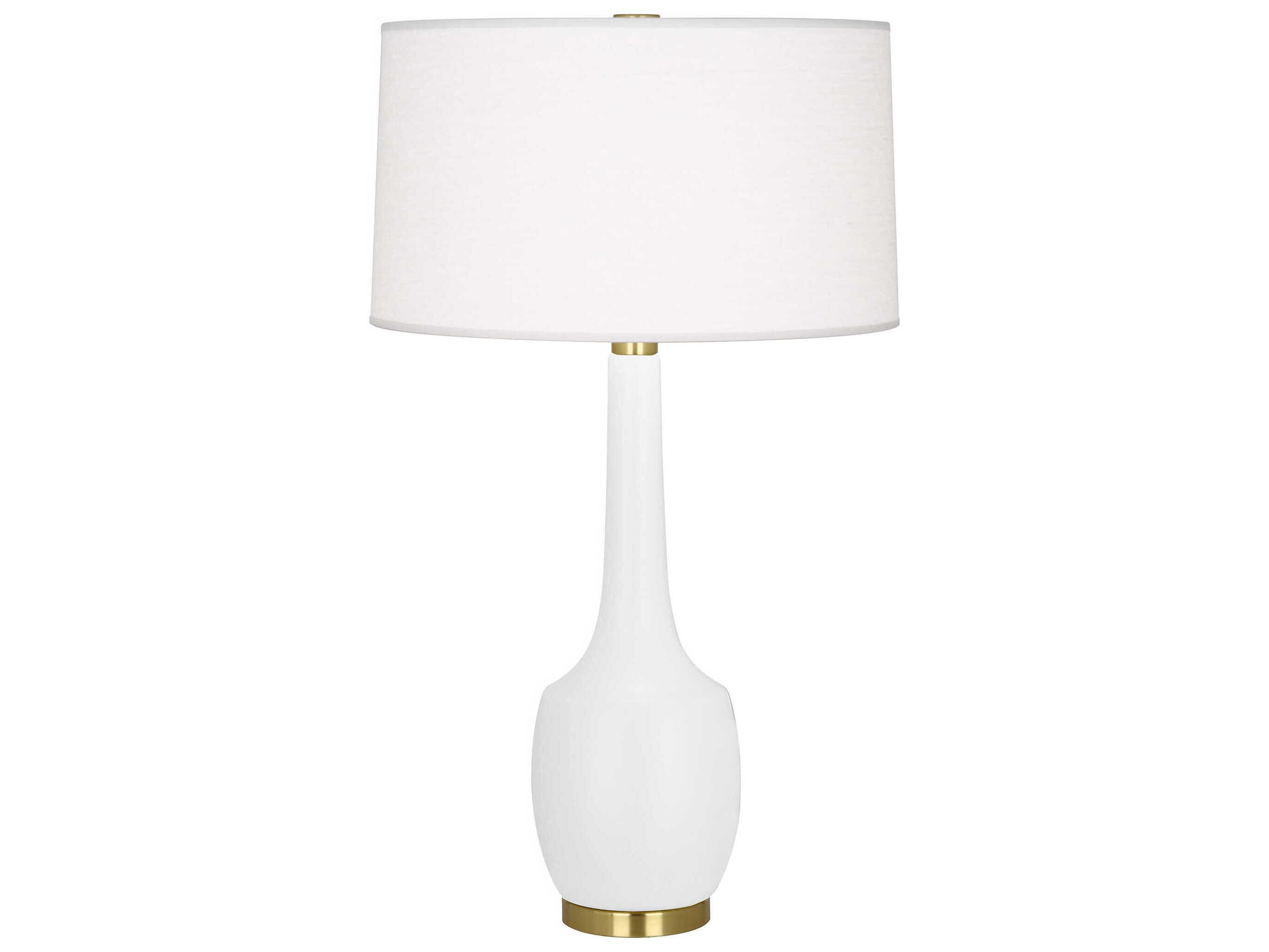Robert Abbey Delilah Matte Daisy Glazed White Buffet Lamp