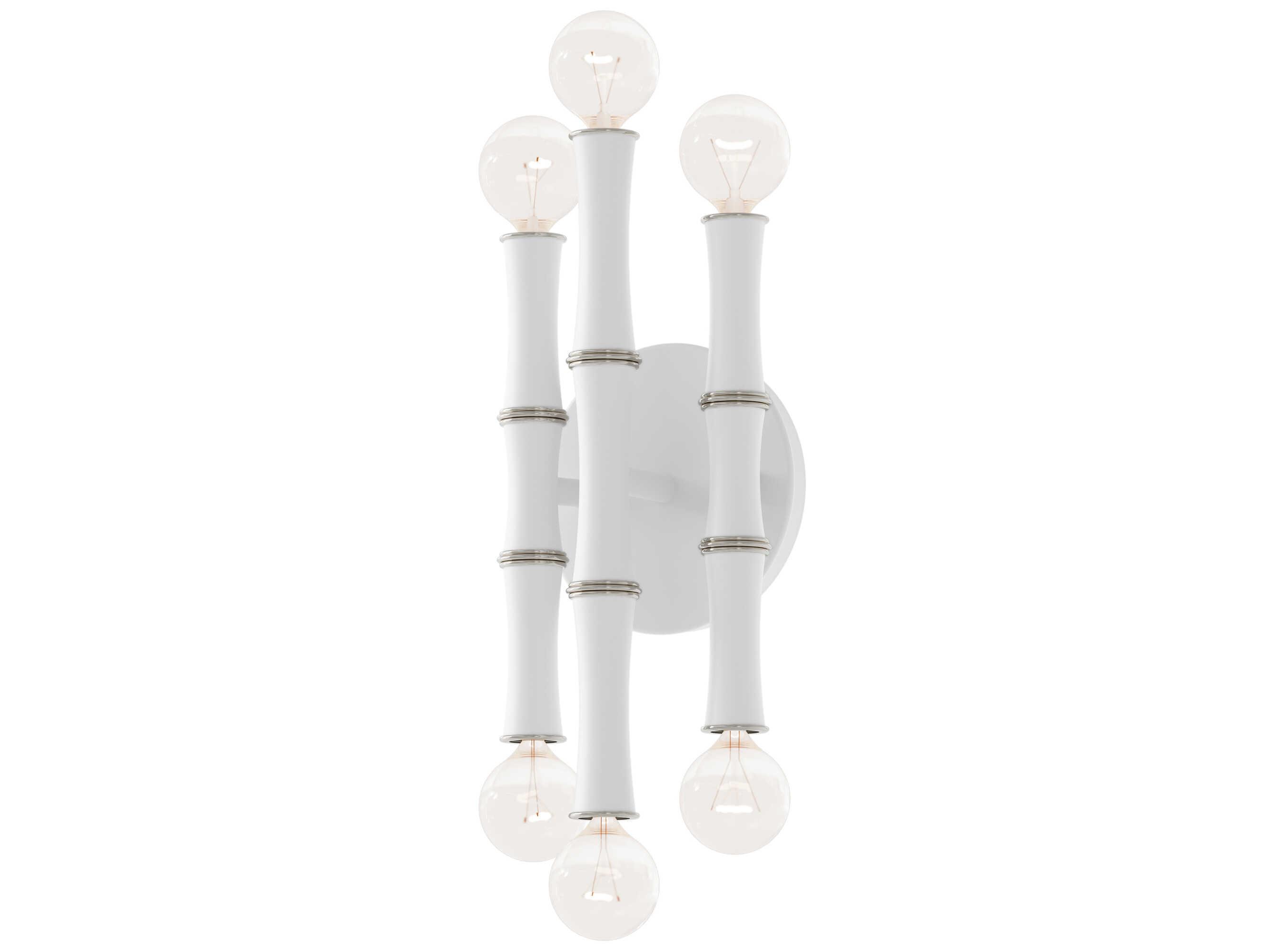 Robert Abbey Kane 6-Light Matte Daisy White Wall Sconce