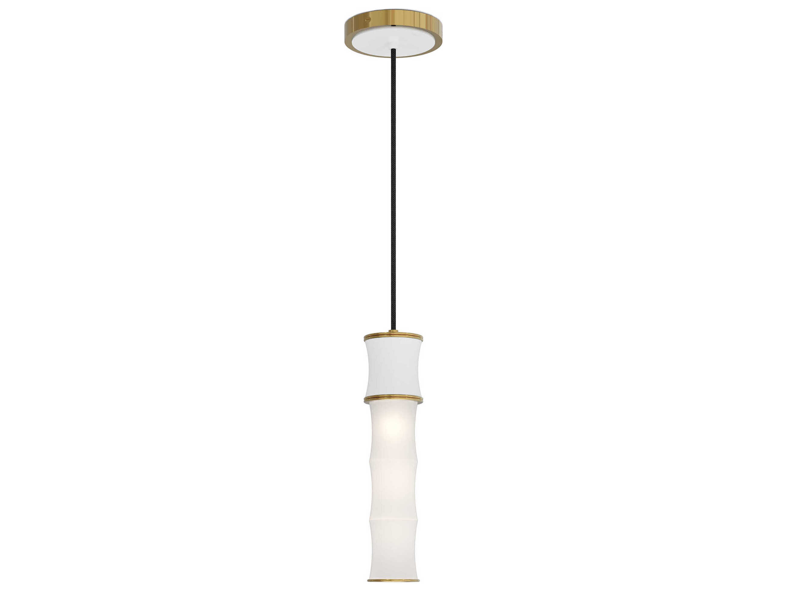 Robert Abbey Kane 1-Light Matte Daisy White Cylinder Mini Pendant