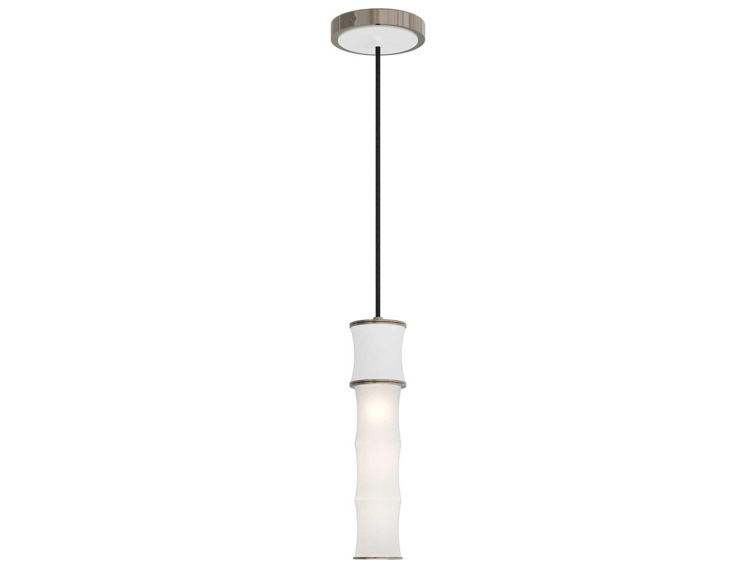 Robert Abbey Kane 1-Light Matte Daisy White Cylinder Mini Pendant