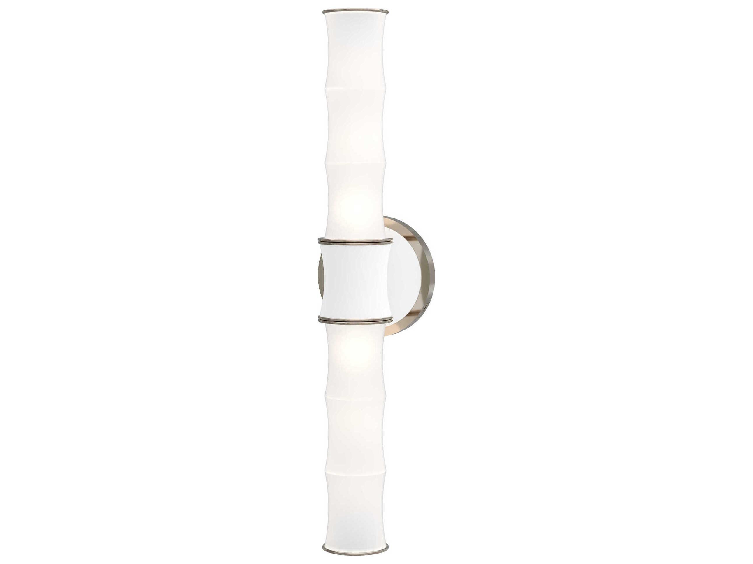 Robert Abbey Kane 2-Light Matte Daisy White Wall Sconce