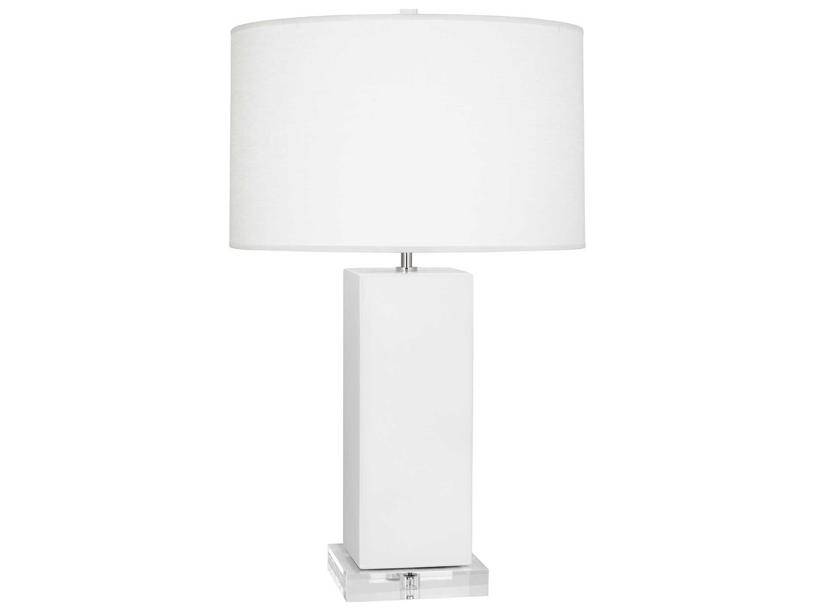Robert Abbey Harvey Matte Daisy Glazed White Buffet Lamp