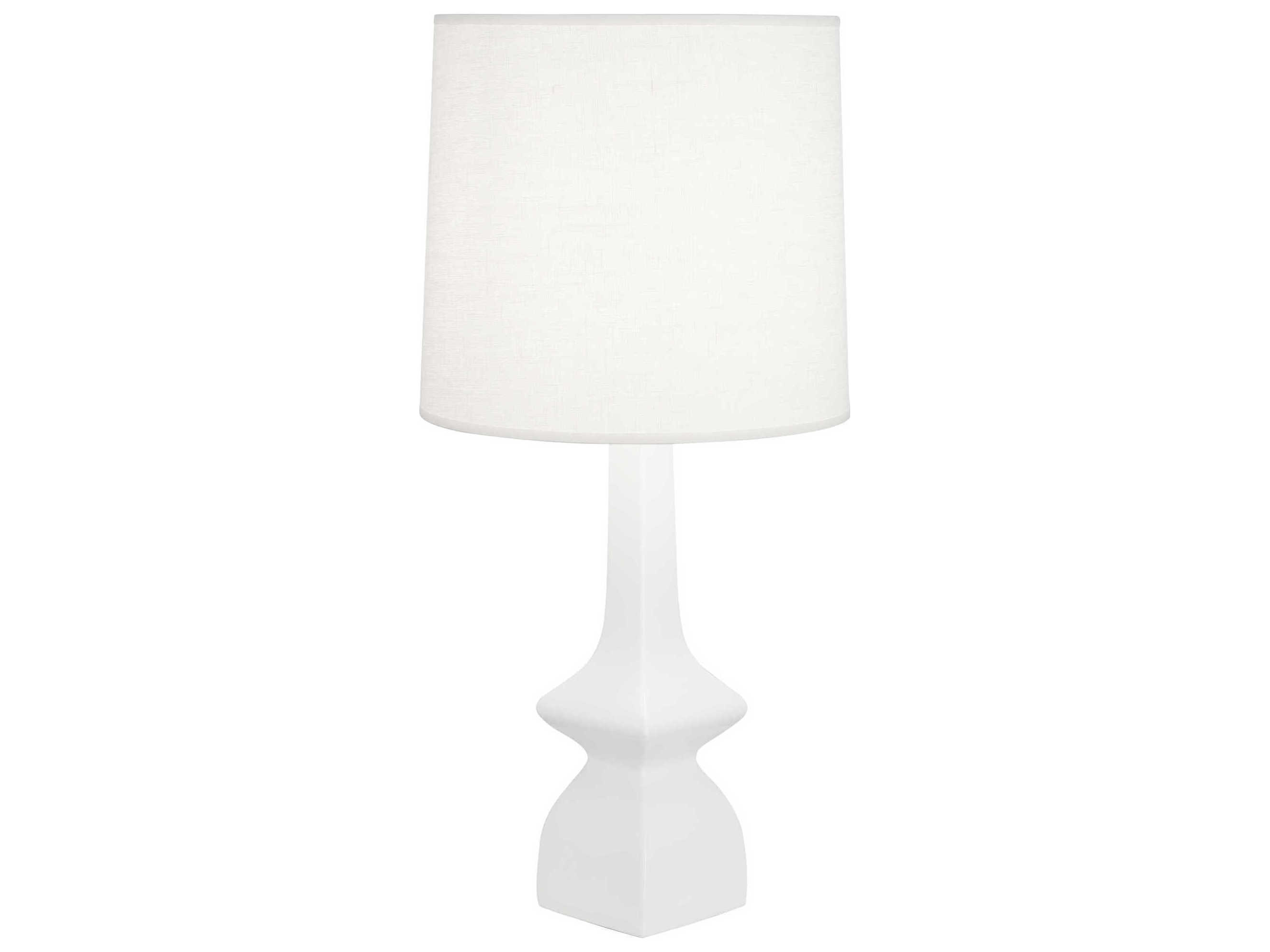 Robert Abbey Jasmine Matte Lily Glazed White Buffet Lamp