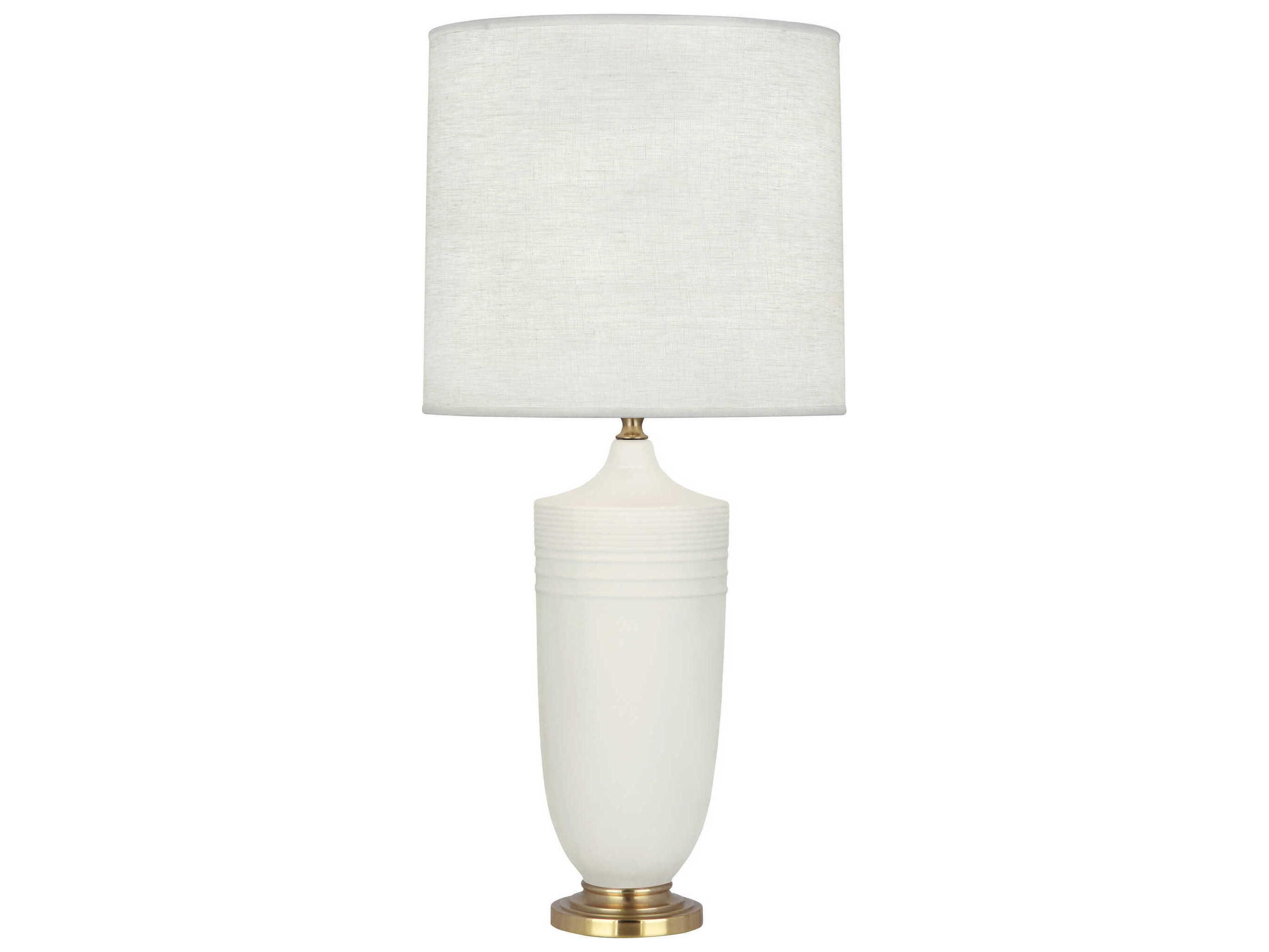 Robert Abbey Michael Berman Hadrian Matte Lily Glazed White Buffet Lamp