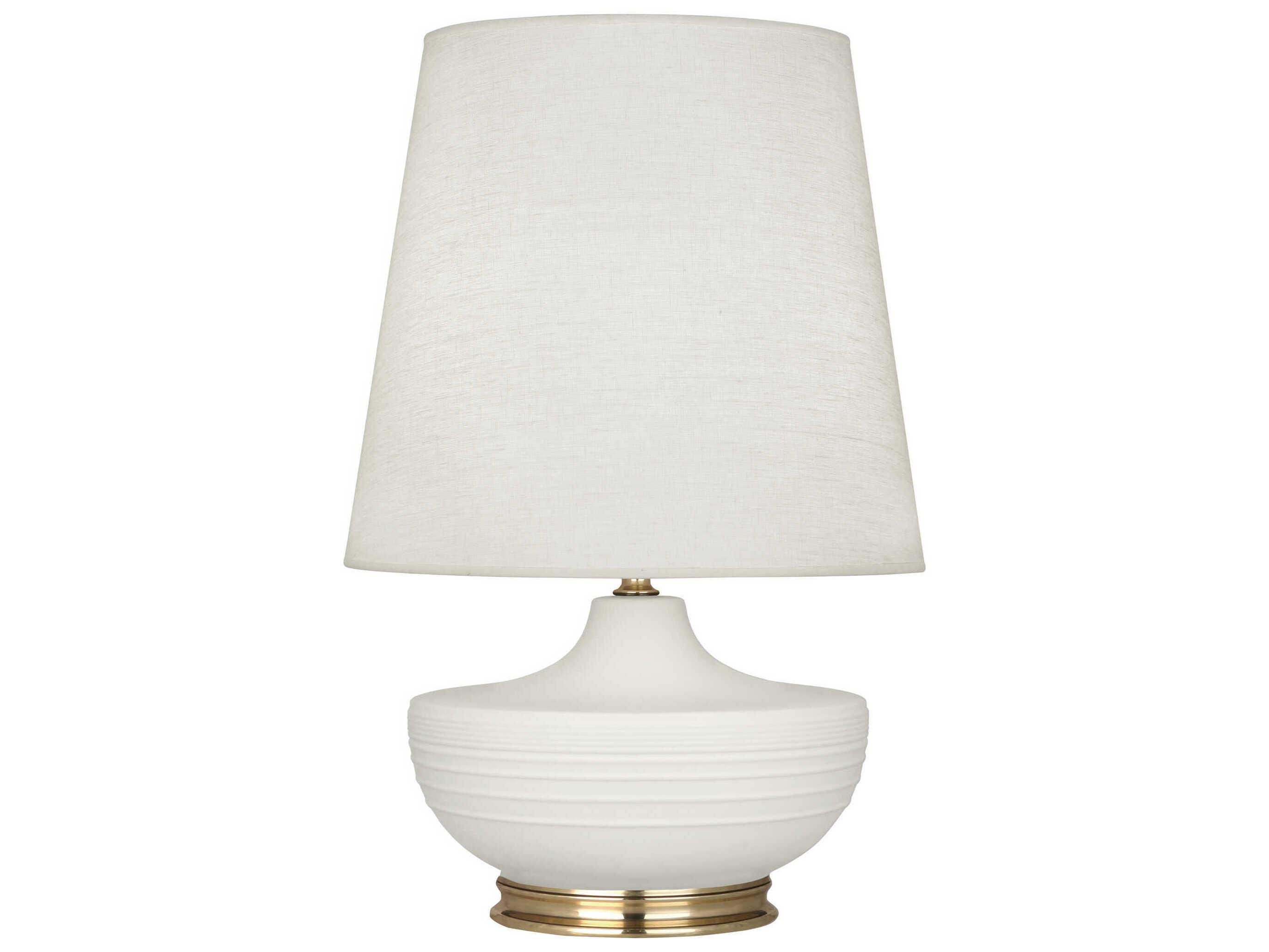 Robert Abbey Michael Berman Nolan Matte Lily Glazed Dark Antique Nickel White Buffet Lamp