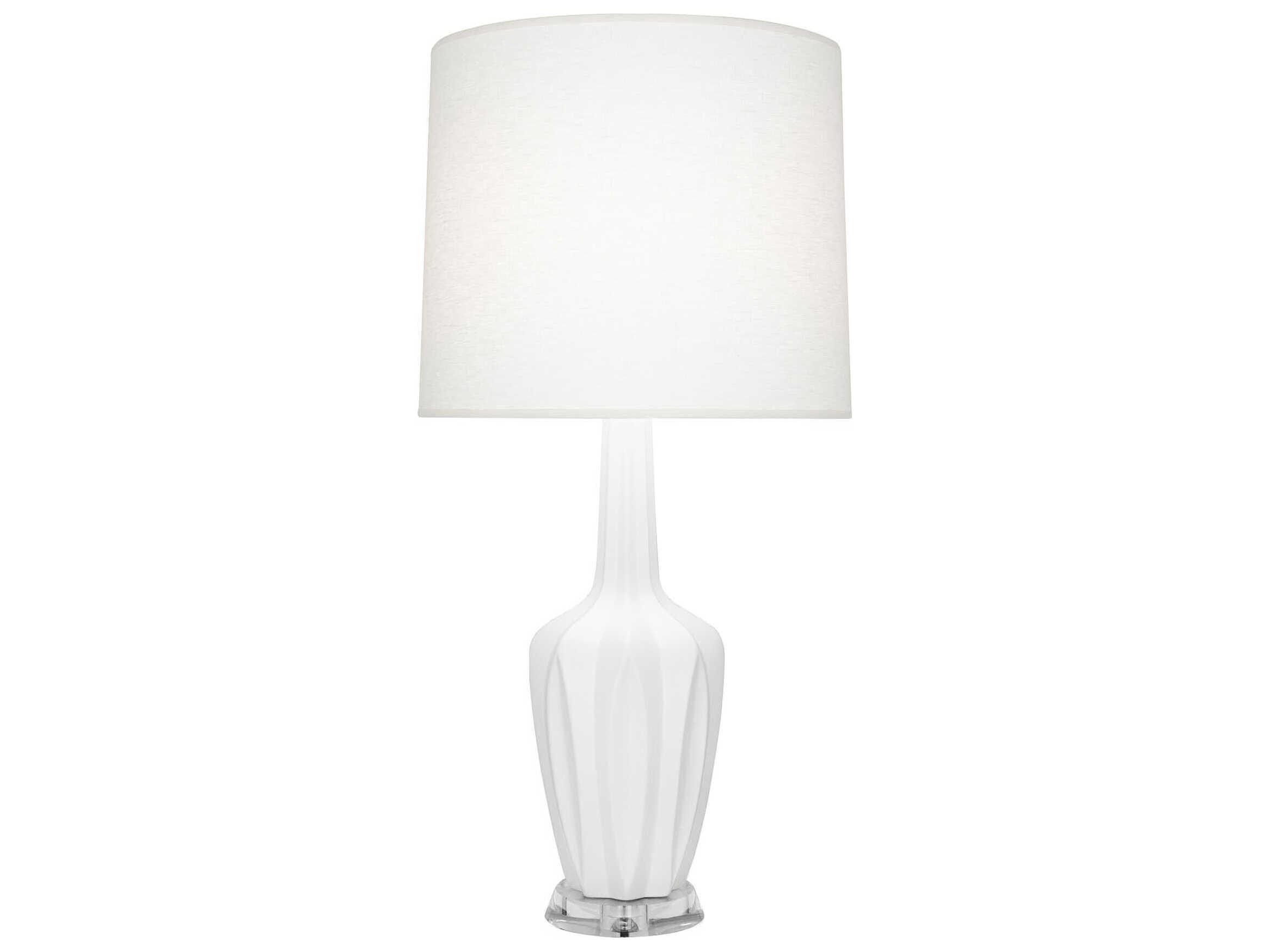 Robert Abbey Emma Matte Lily Glazed White Buffet Lamp