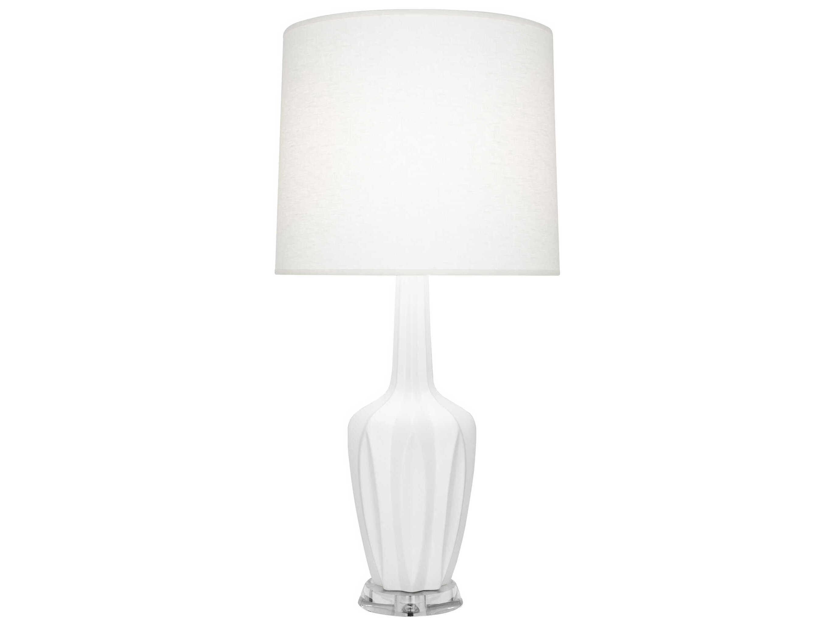 Robert Abbey Emma Matte Lily Glazed White Buffet Lamp