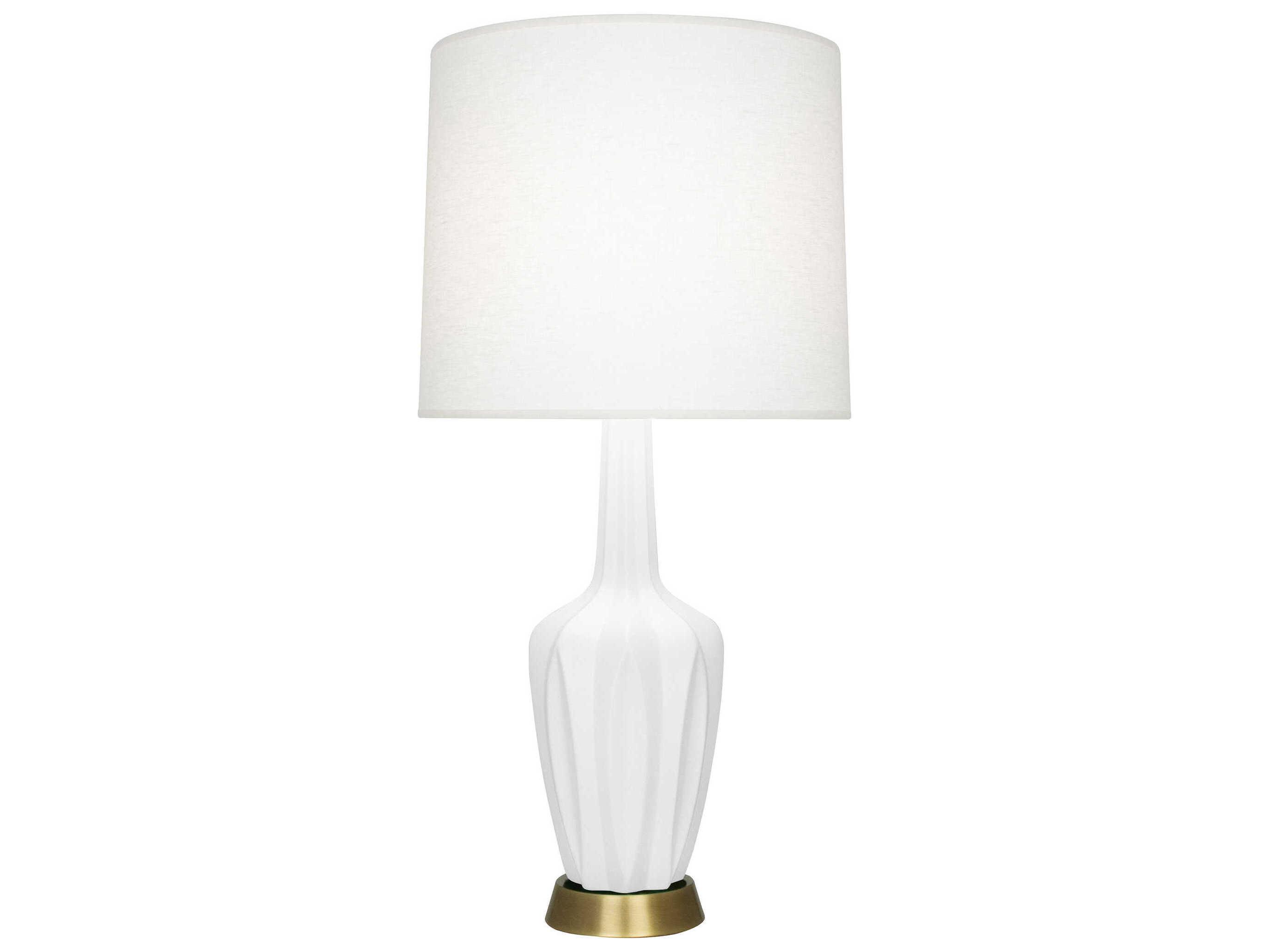 Robert Abbey Emma Matte Lily Glazed White Buffet Lamp