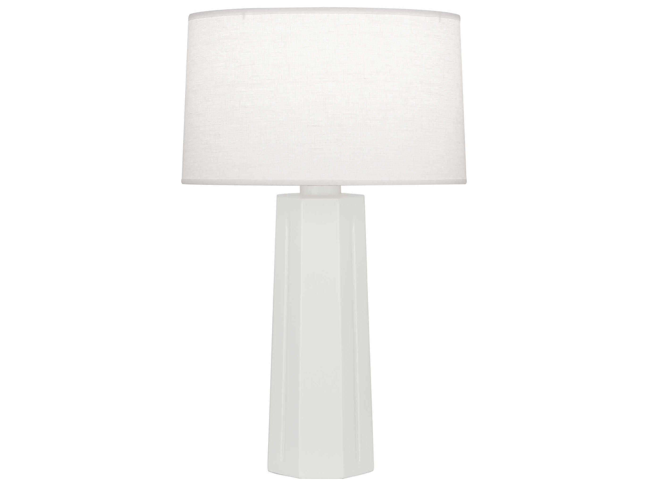 Robert Abbey Mason Matte Lily Glazed White Buffet Lamp
