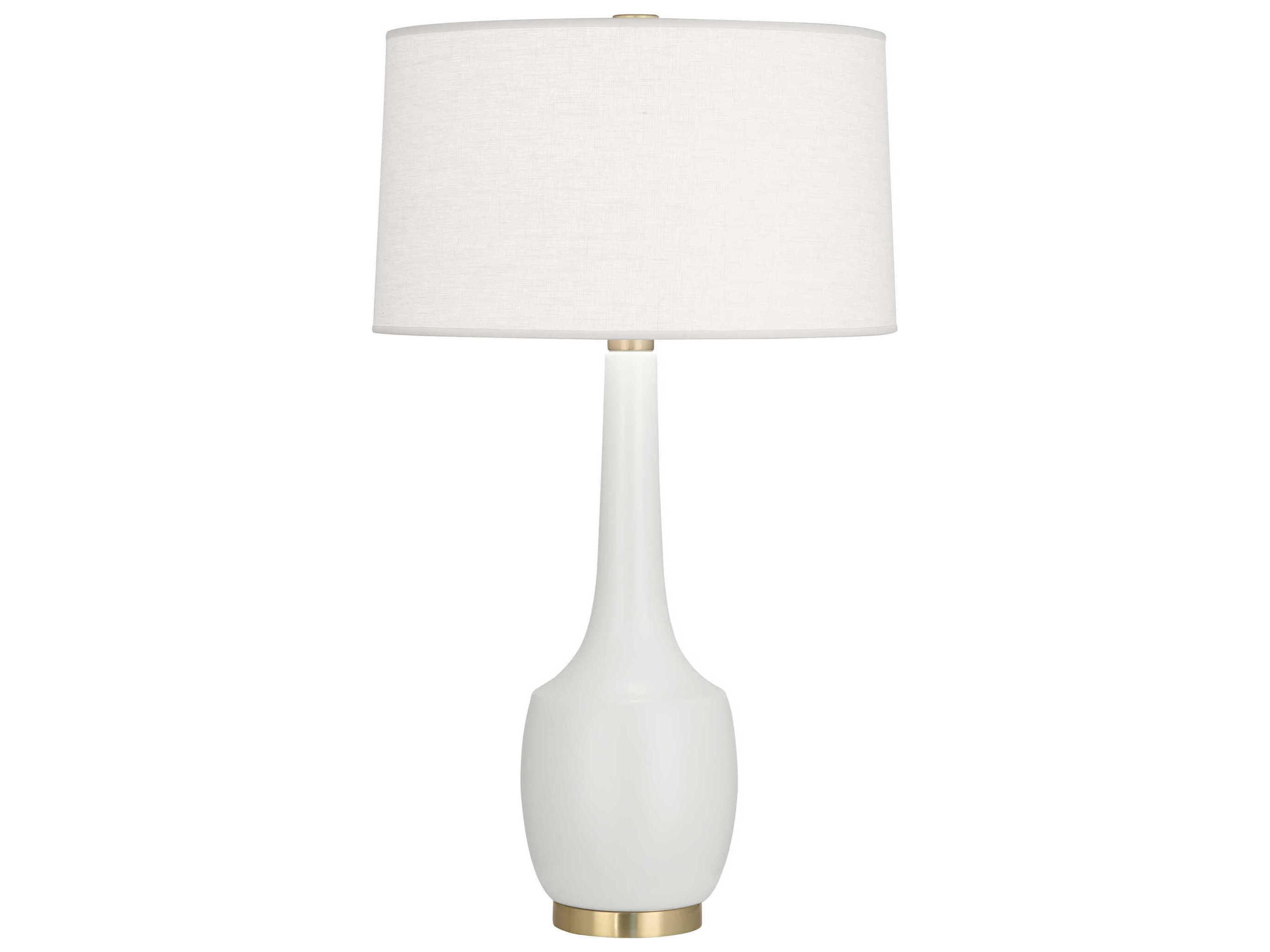 Robert Abbey Delilah Matte Lily Glazed White Buffet Lamp