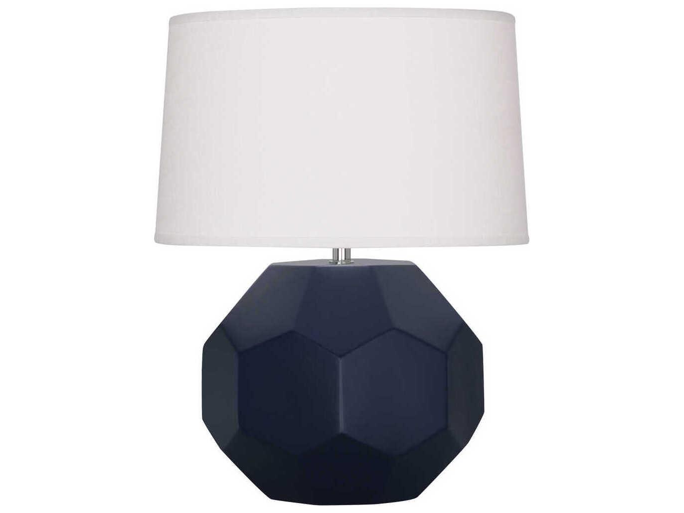 Robert Abbey Franklin Matte Midnight Blue Glazed Table Lamp