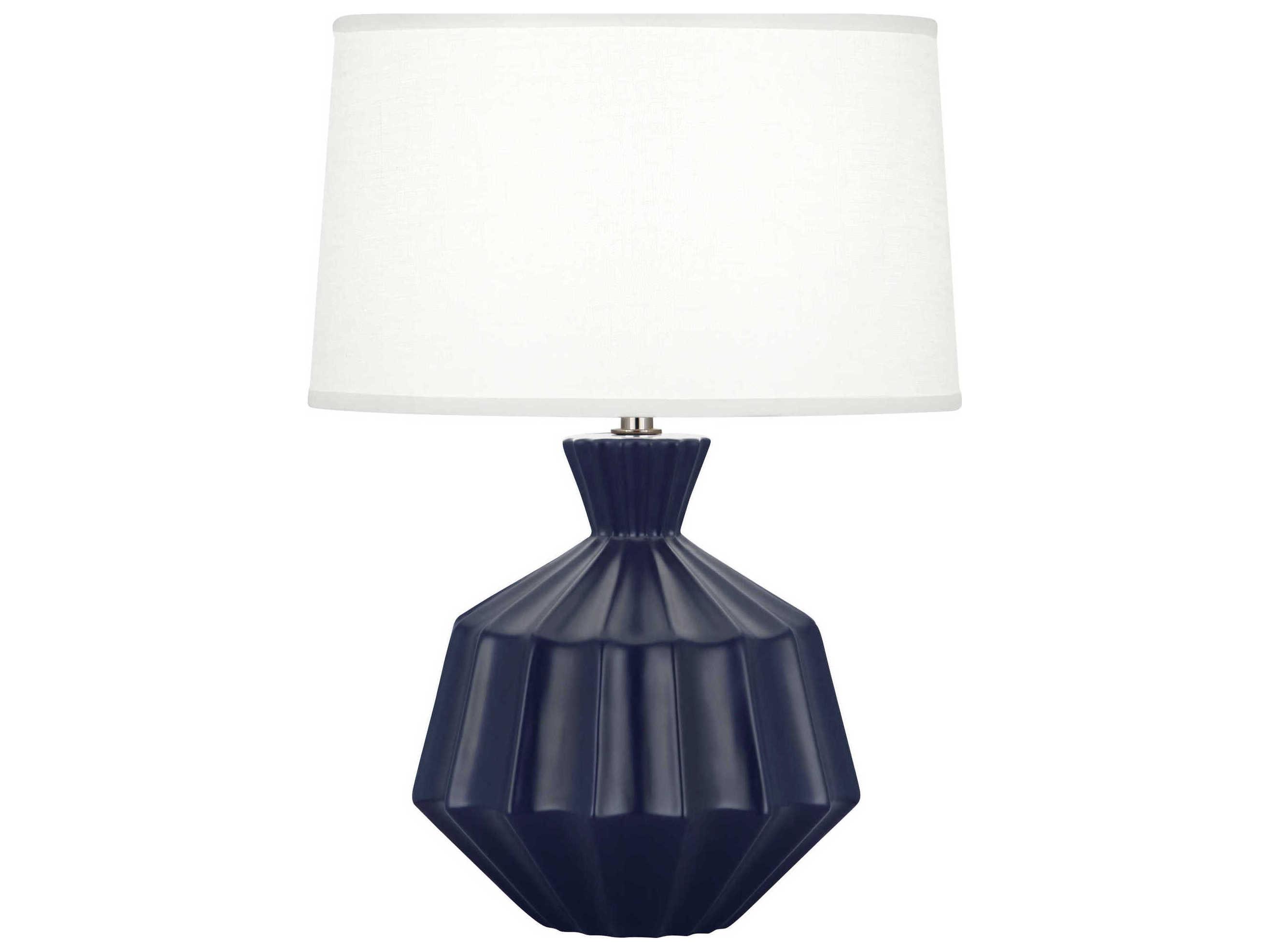 Robert Abbey Orion Matte Midnight Blue Glazed Table Lamp