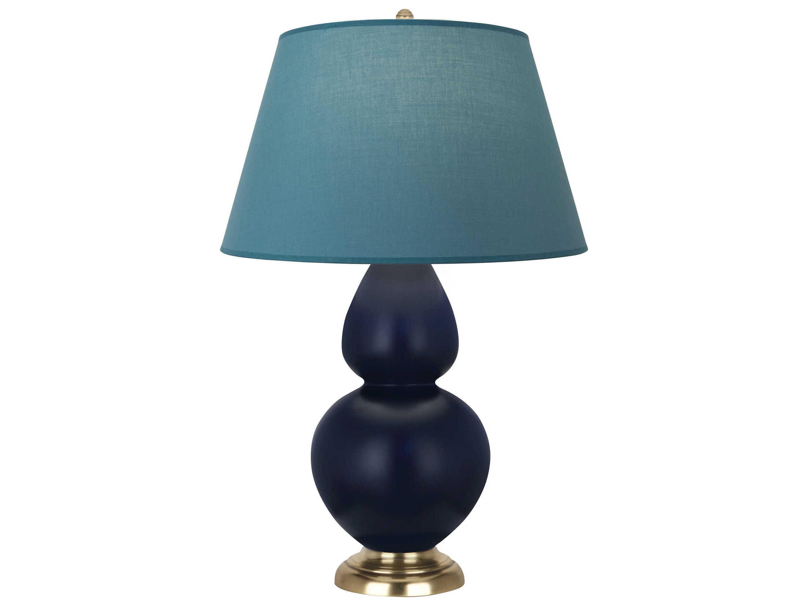 Robert Abbey Double Gourd Matte Midnight Blue Glazed Buffet Lamp