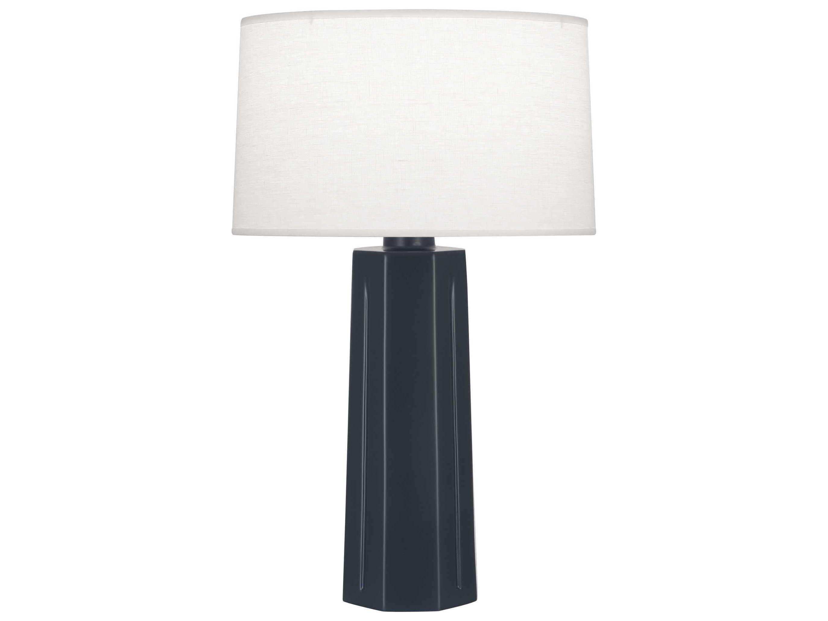Robert Abbey Mason Matte Midnight Blue Glazed Buffet Lamp