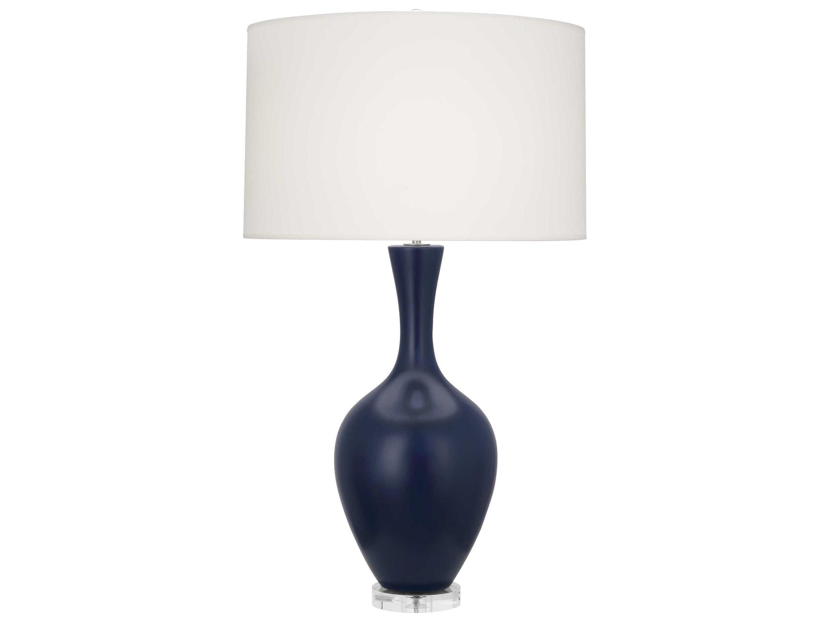 Robert Abbey Audrey Matte Midnight Blue Glazed Buffet Lamp