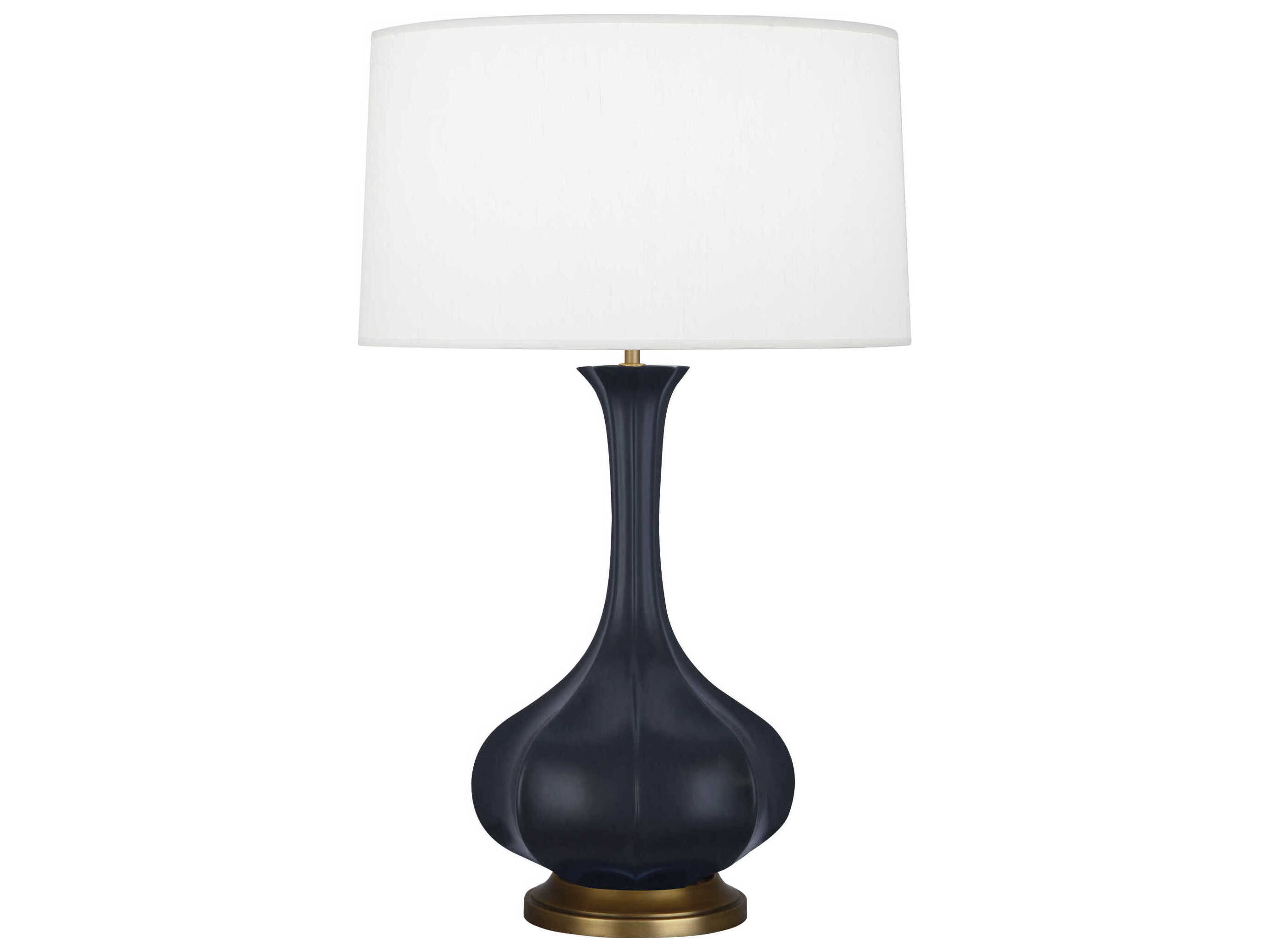 Robert Abbey Pike Matte Midnight Blue Glazed Aged Brass Buffet Lamp