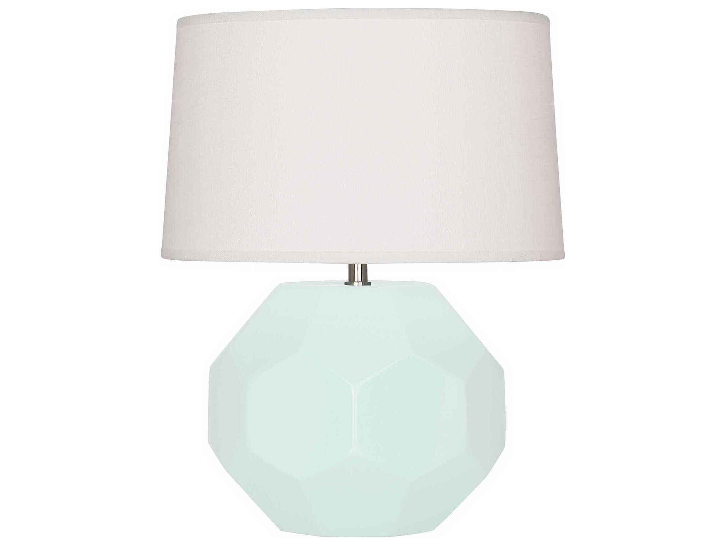 Robert Abbey Franklin Mint Glazed Green Table Lamp