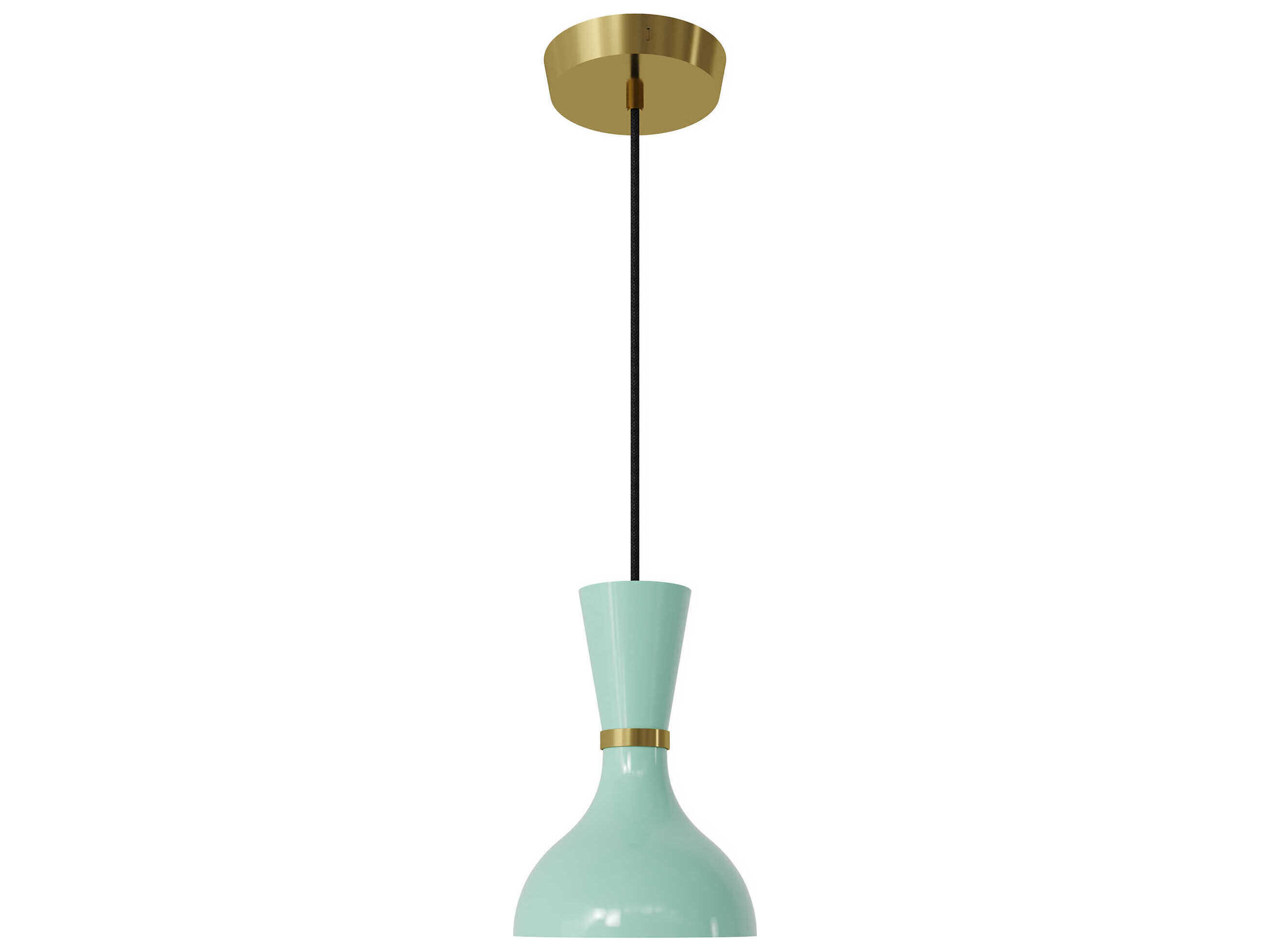 Robert Abbey Clare 1-Light Mint Green Mini Pendant