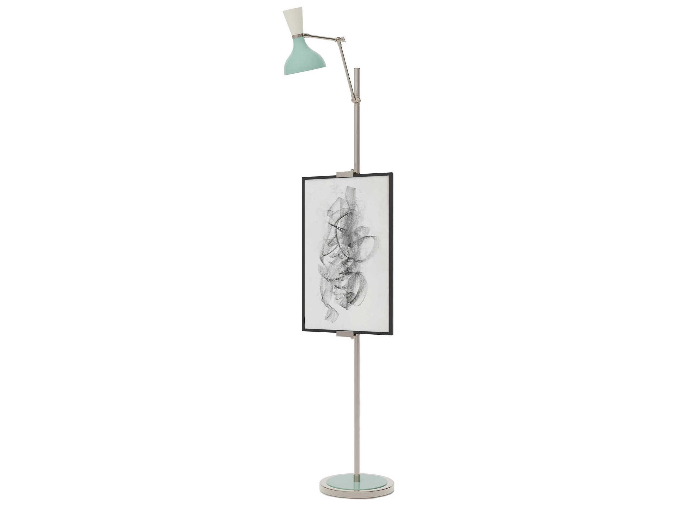 Robert Abbey Clare Mint Lily Green Floor Lamp