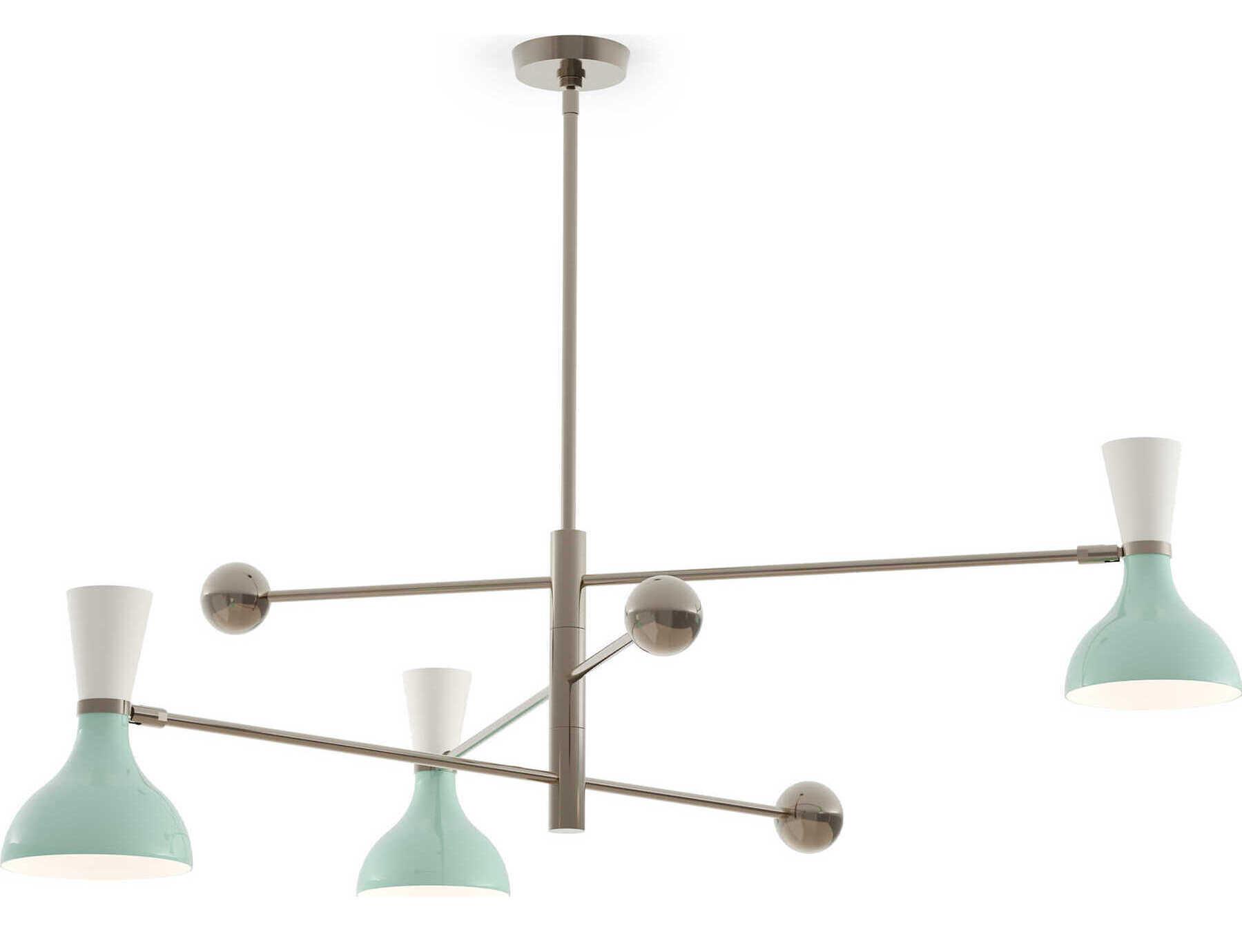 Robert Abbey Clare 3-Light Mint Lily Green Chandelier