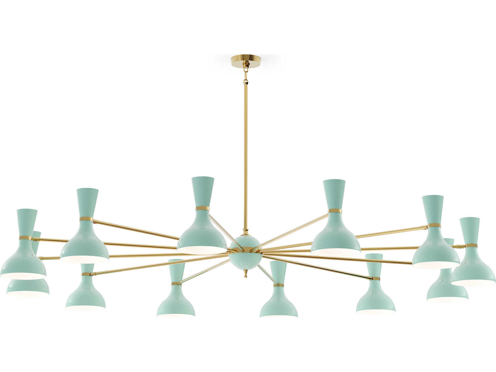 Robert Abbey Clare 12-Light Mint Green Chandelier