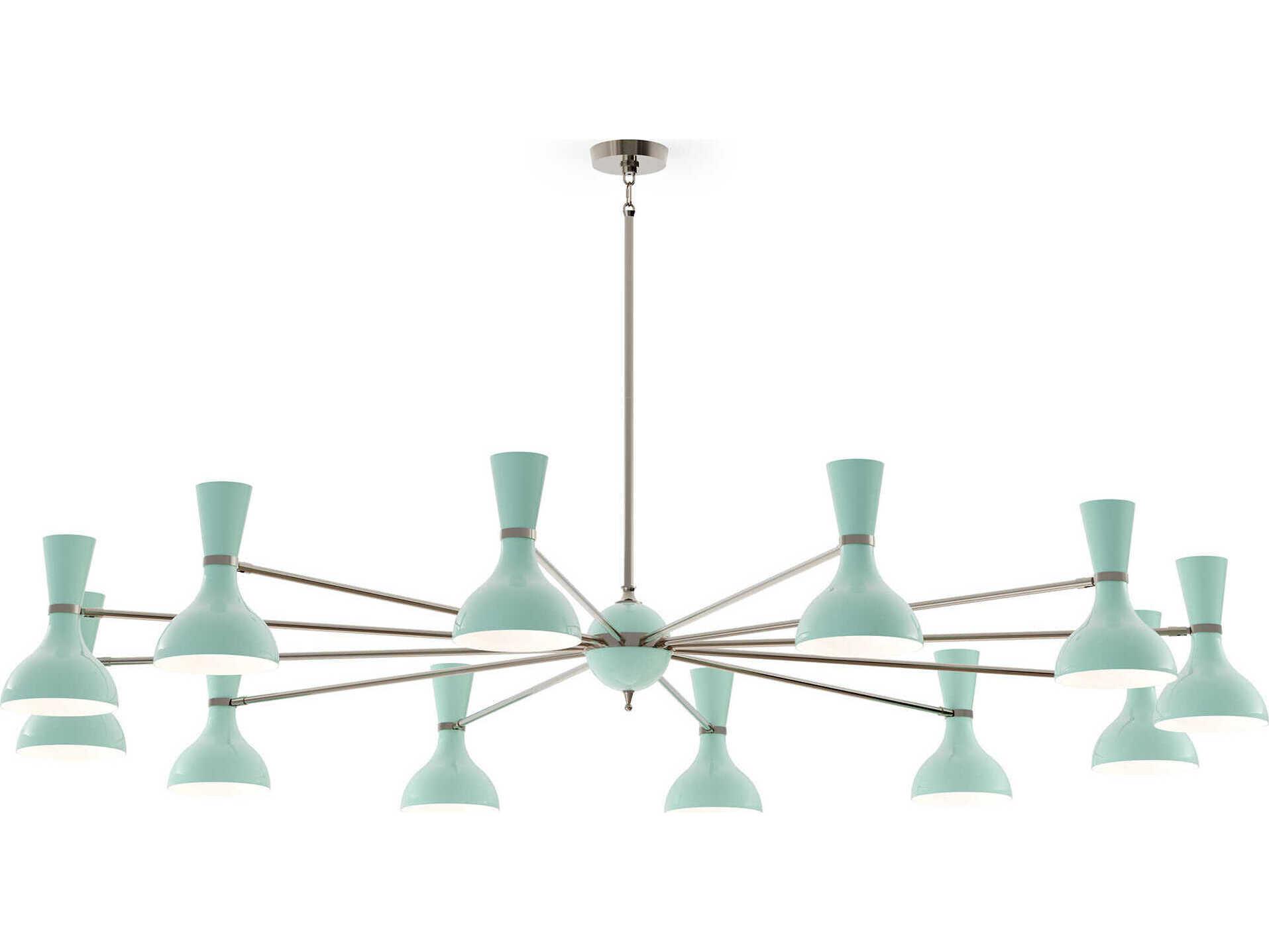 Robert Abbey Clare 12-Light Mint Green Chandelier