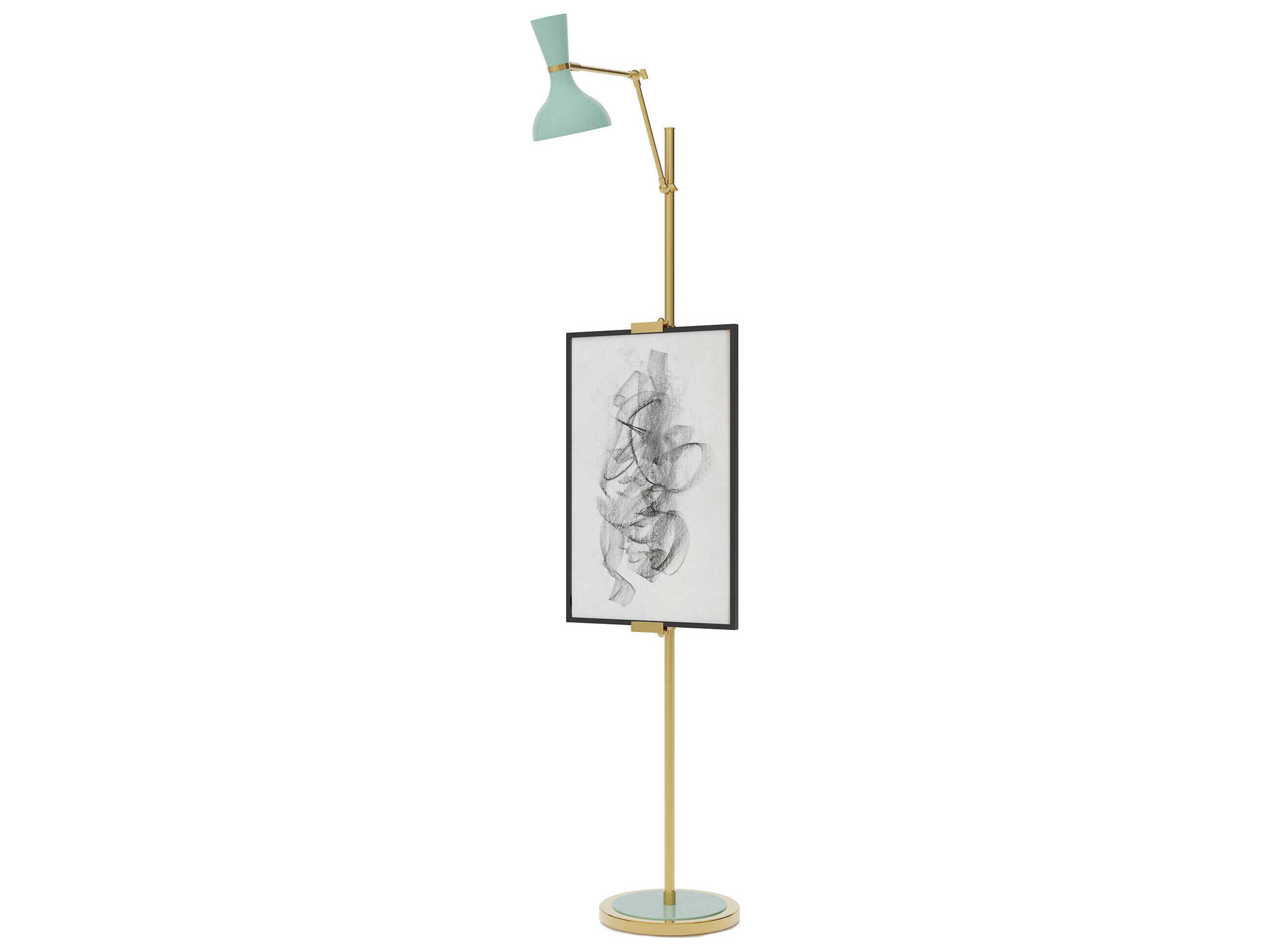 Robert Abbey Clare Mint Green Floor Lamp