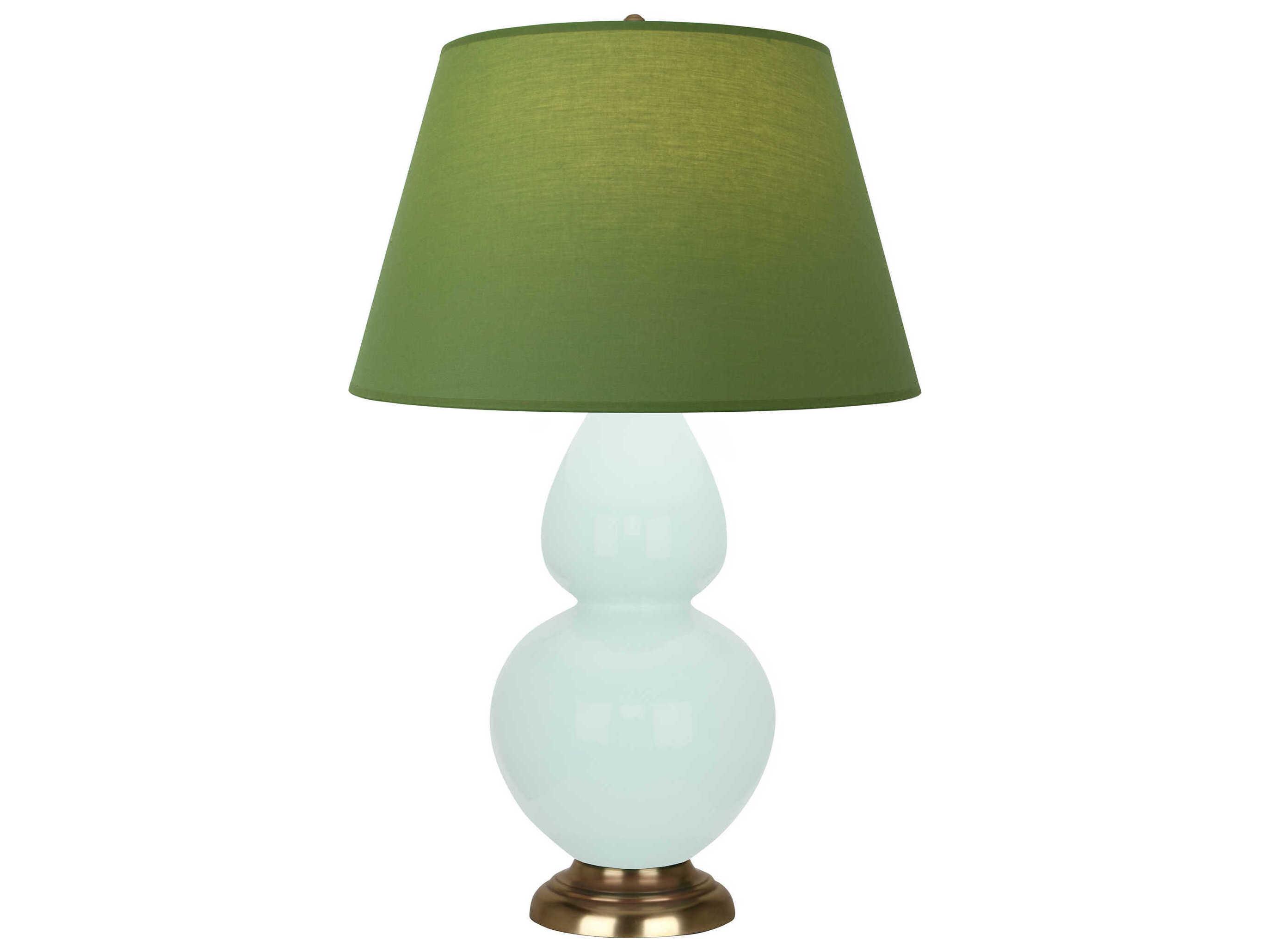 Robert Abbey Double Gourd Mint Glazed Green Buffet Lamp