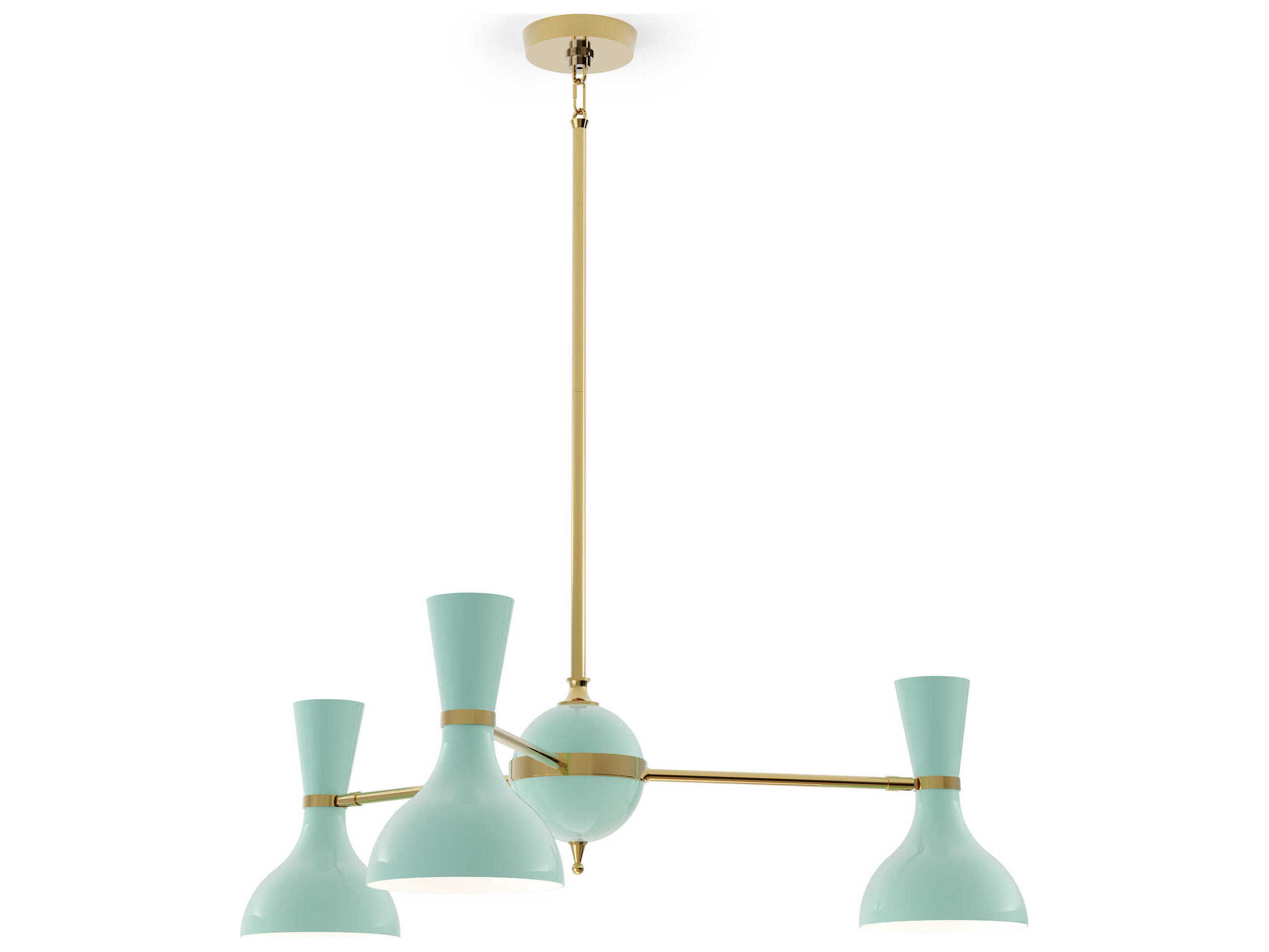 Robert Abbey Clare 3-Light Mint Green Chandelier