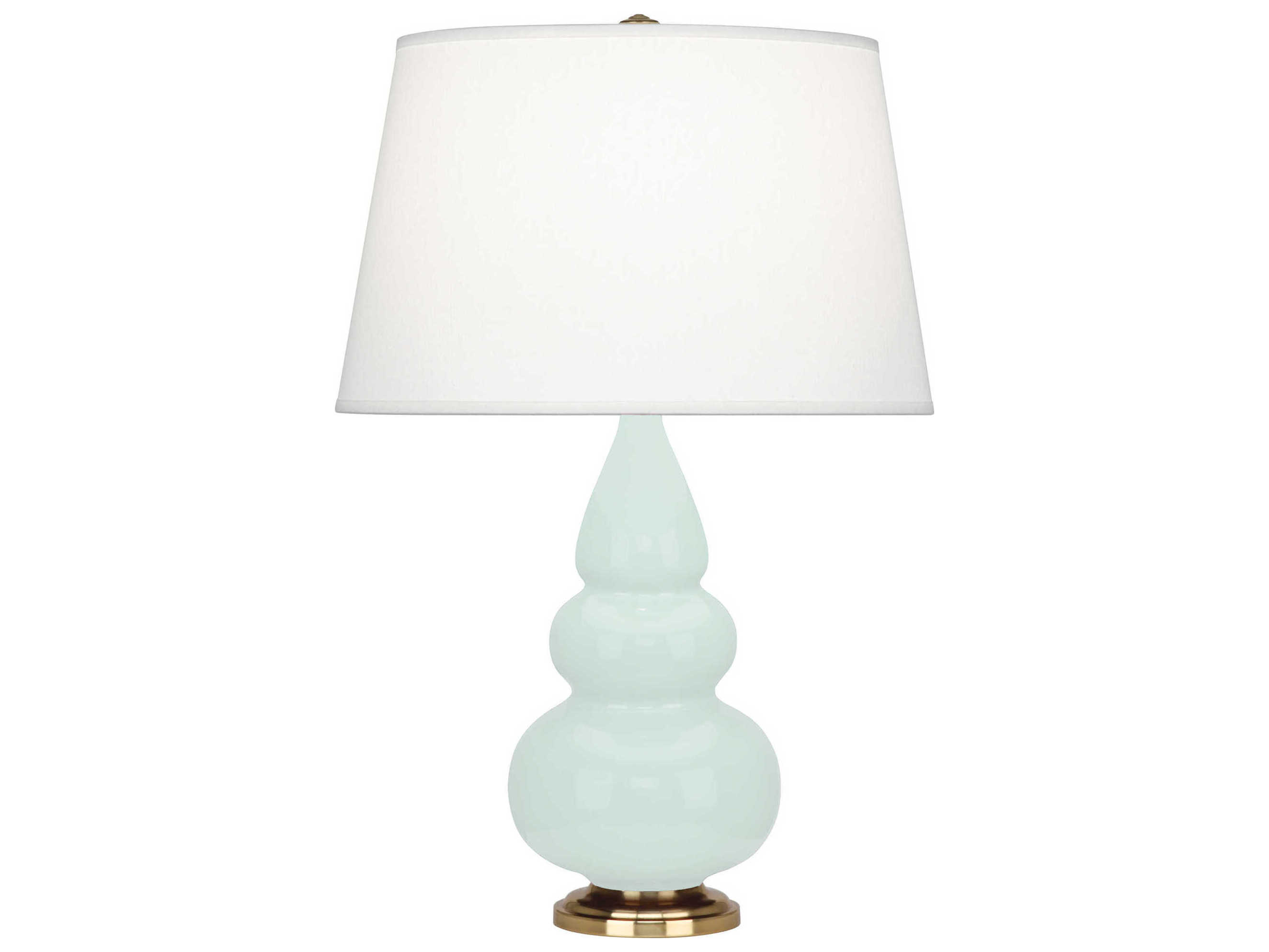 Robert Abbey Small Triple Gourd Mint Glazed Green Table Lamp