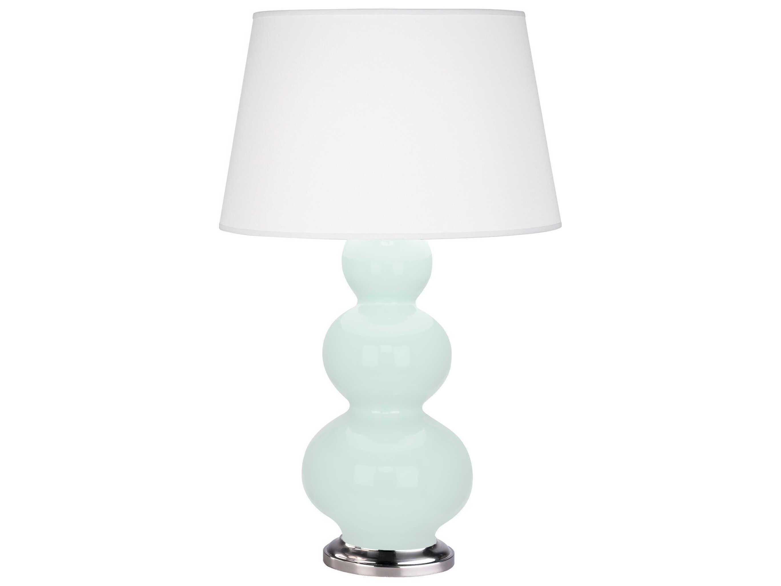 Robert Abbey Triple Gourd Mint Glazed Green Buffet Lamp