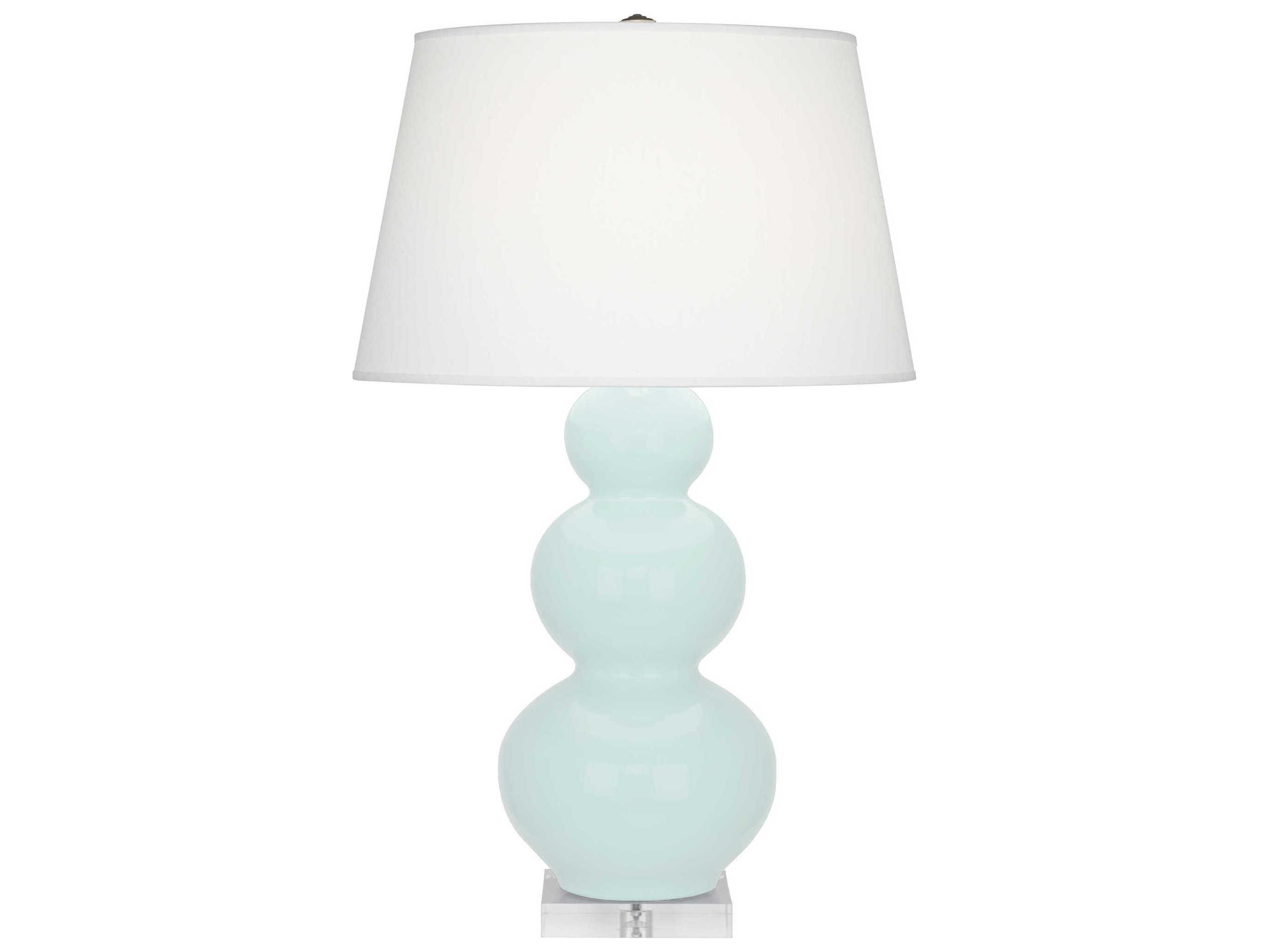 Robert Abbey Triple Gourd Mint Glazed Green Buffet Lamp