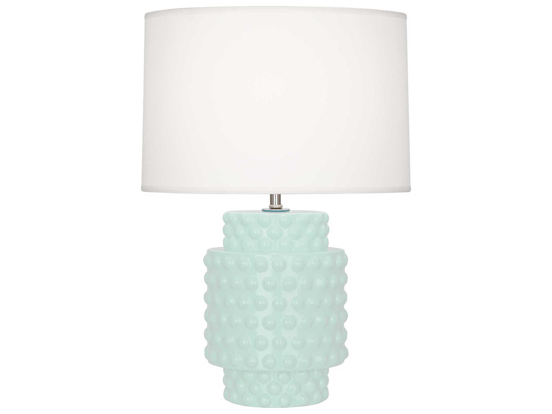 Robert Abbey Dolly Mint Glazed Textured Green Table Lamp