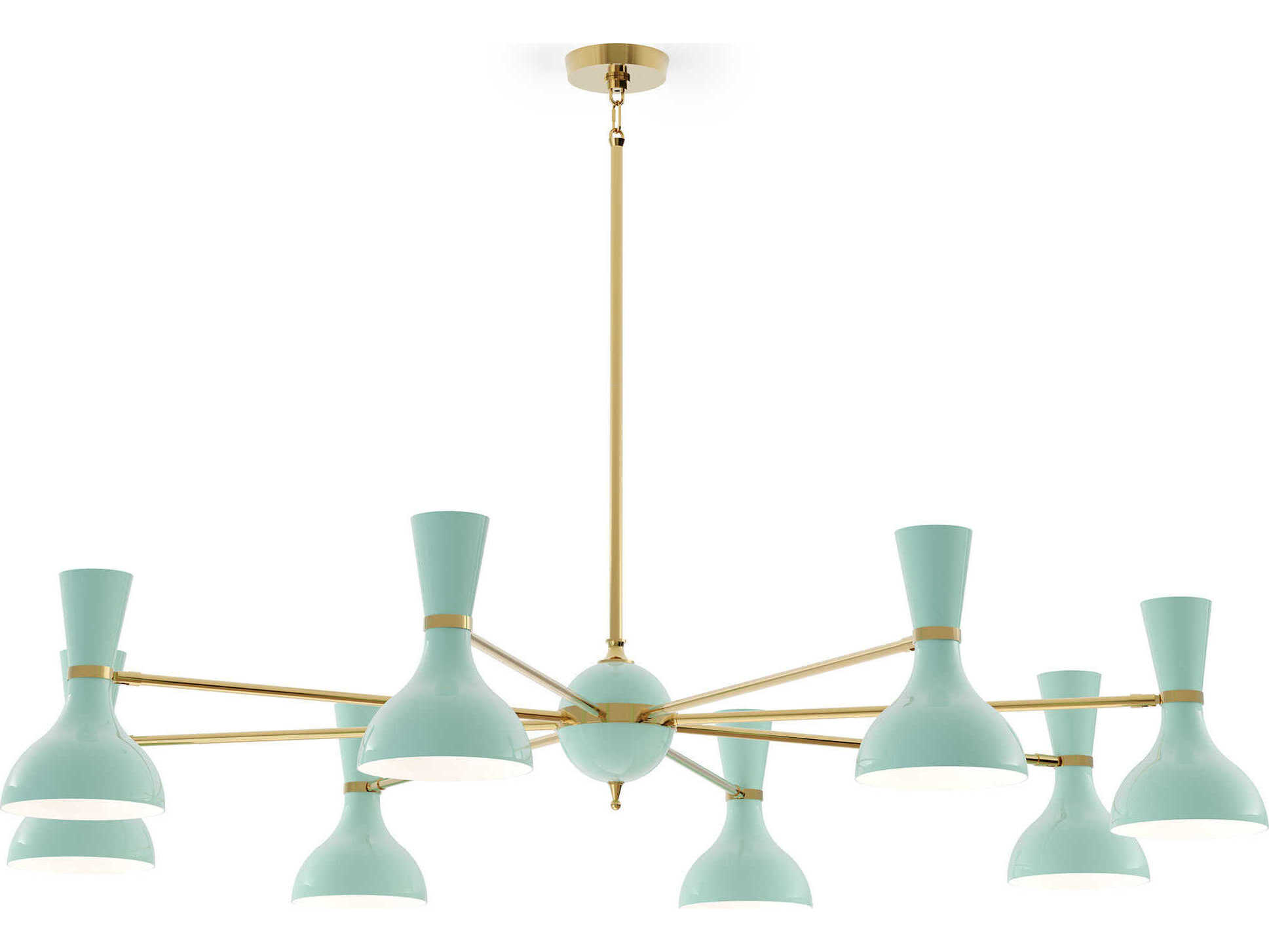 Robert Abbey Clare 8-Light Mint Green Chandelier