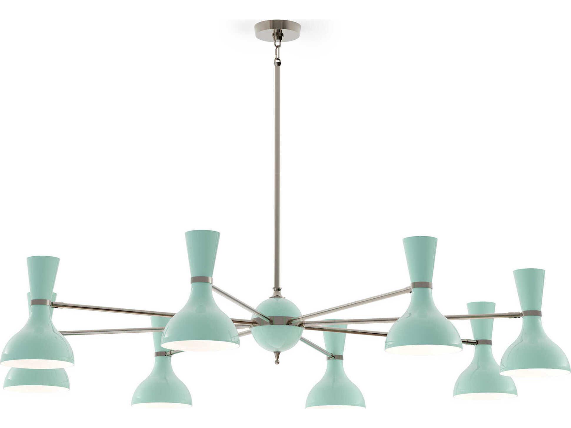 Robert Abbey Clare 8-Light Mint Green Chandelier