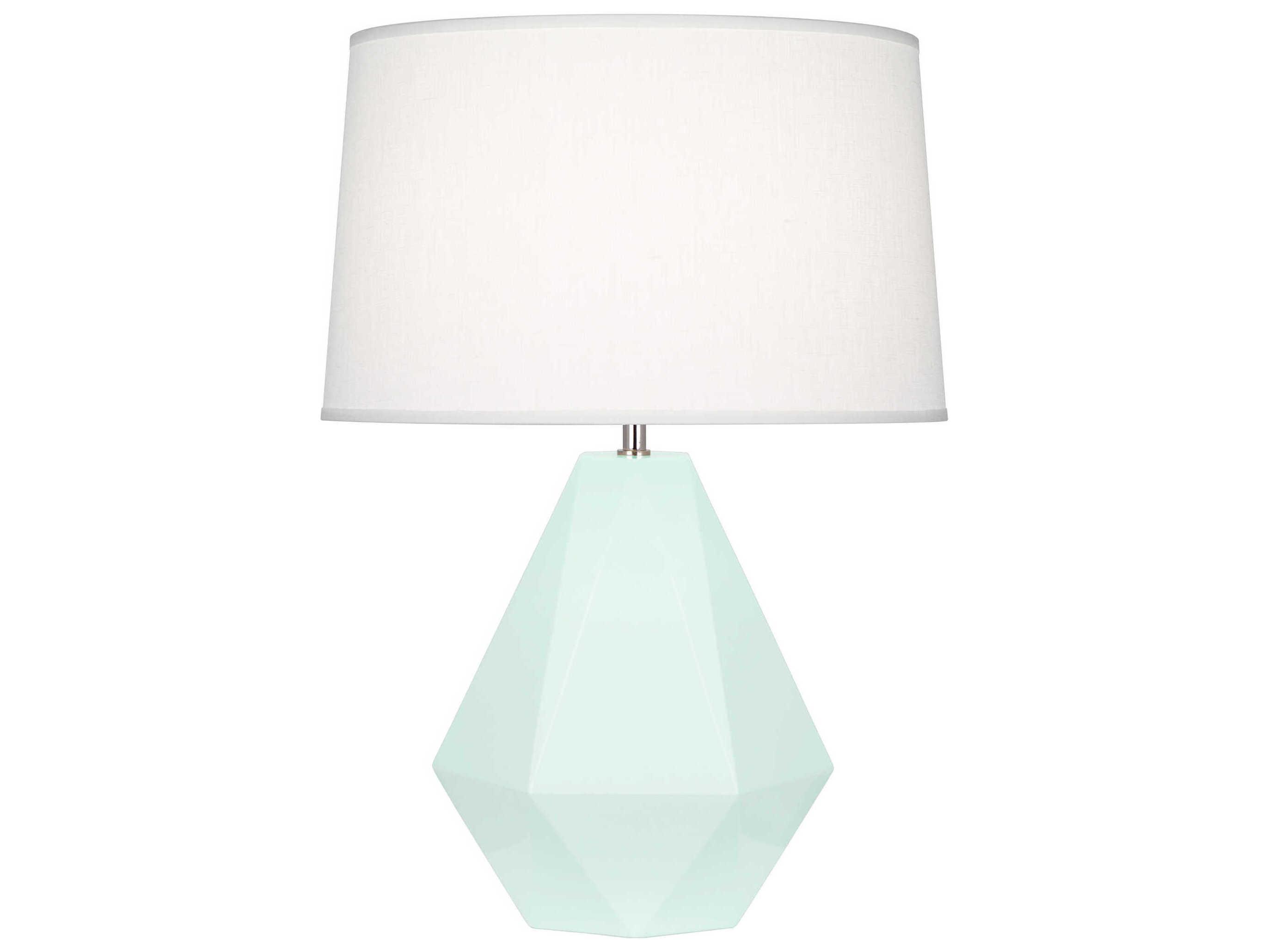 Robert Abbey Delta Mint Glazed Green Table Lamp