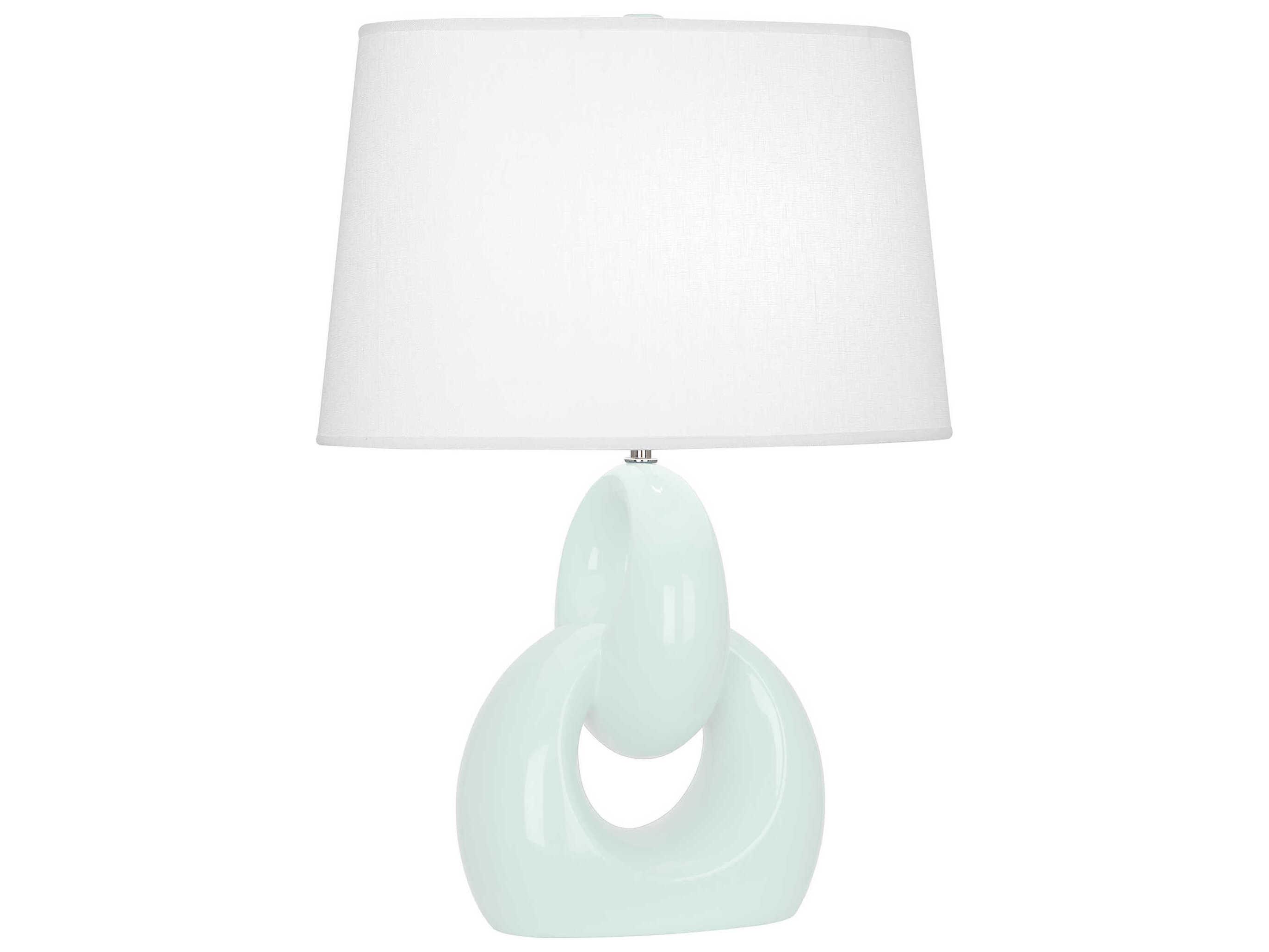 Robert Abbey Fusion Mint Glazed Polished Nickel Green Buffet Lamp