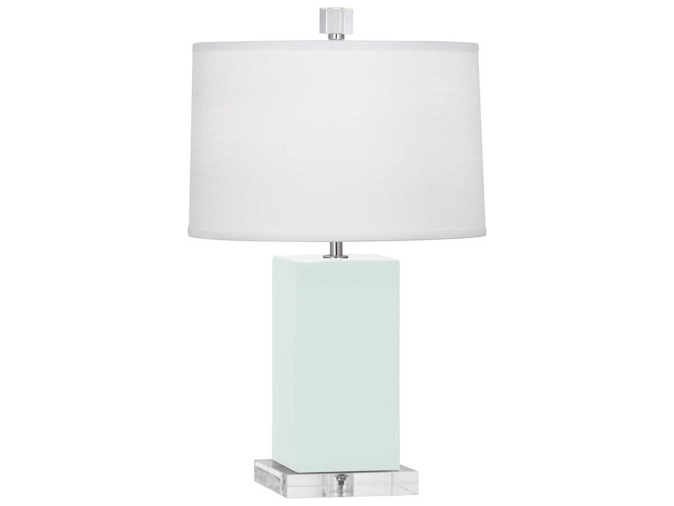 Robert Abbey Harvey Mint Glazed Green Table Lamp
